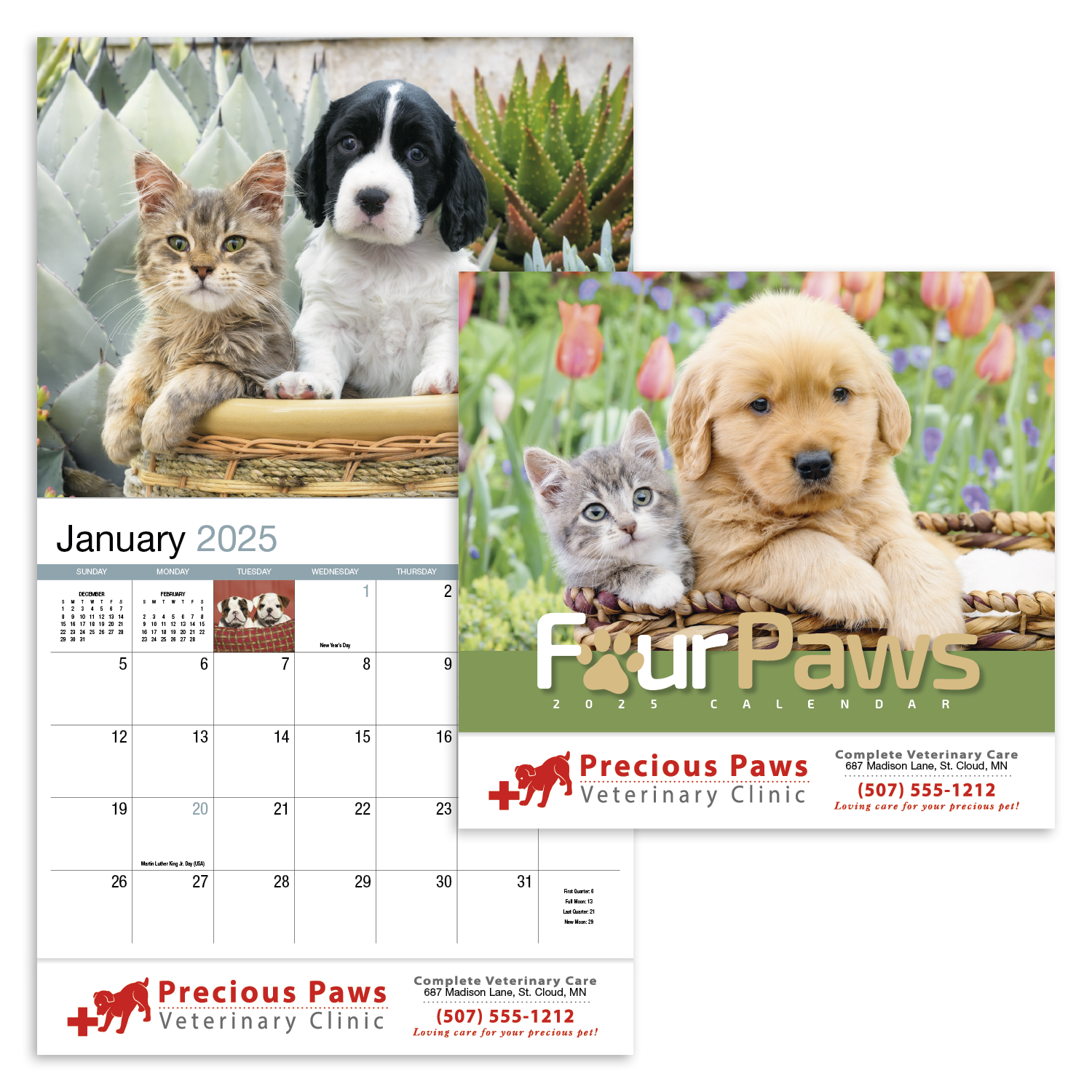 HotLine® Products Four Paws Appointment Calendar - Stapled 3