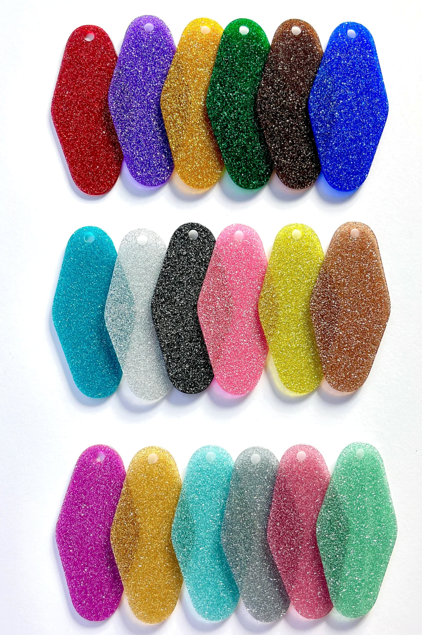 Acrylic Retro Keychain Logo with Key Ring 2