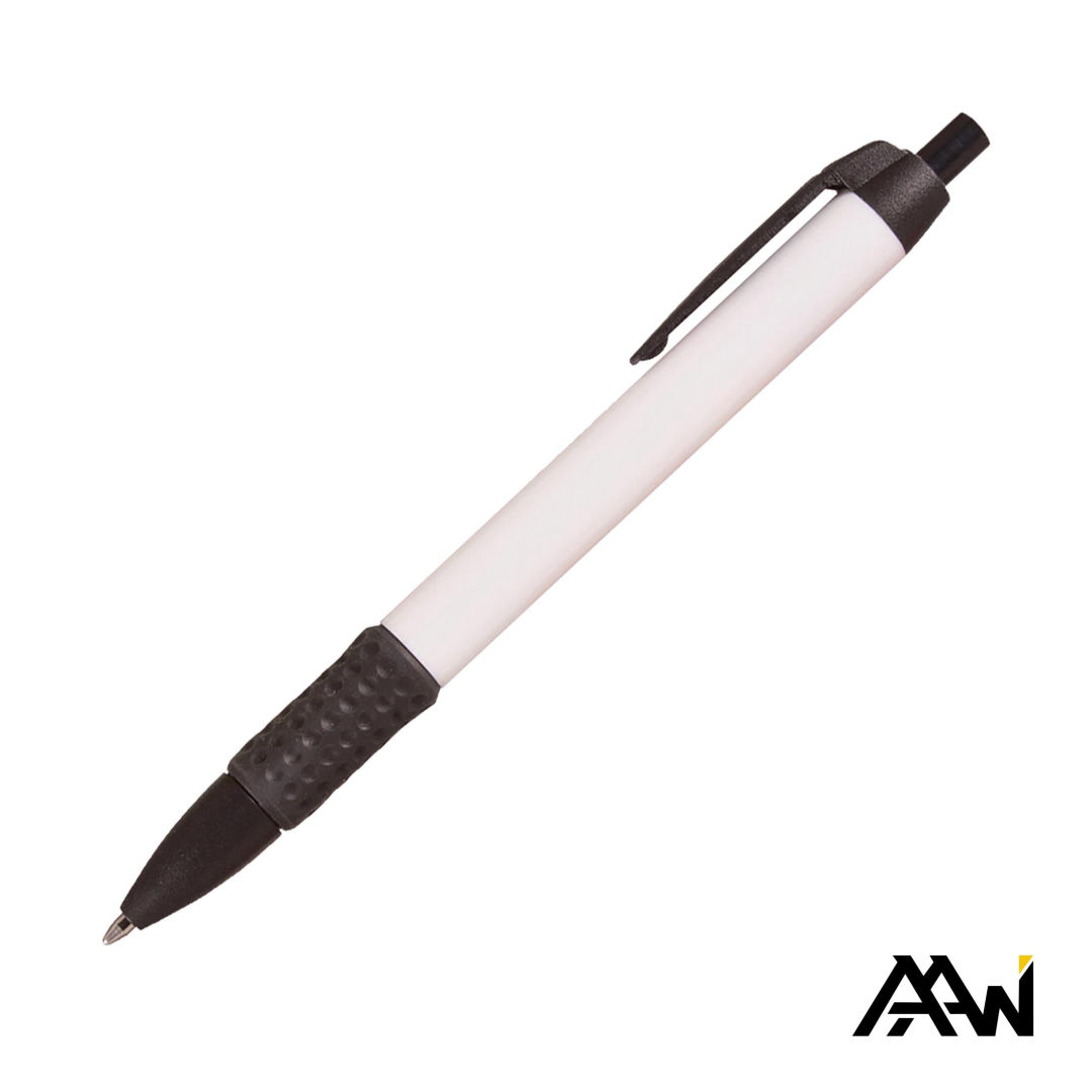 Widebody Grip Pen Glossy White Barrel - Matte 1