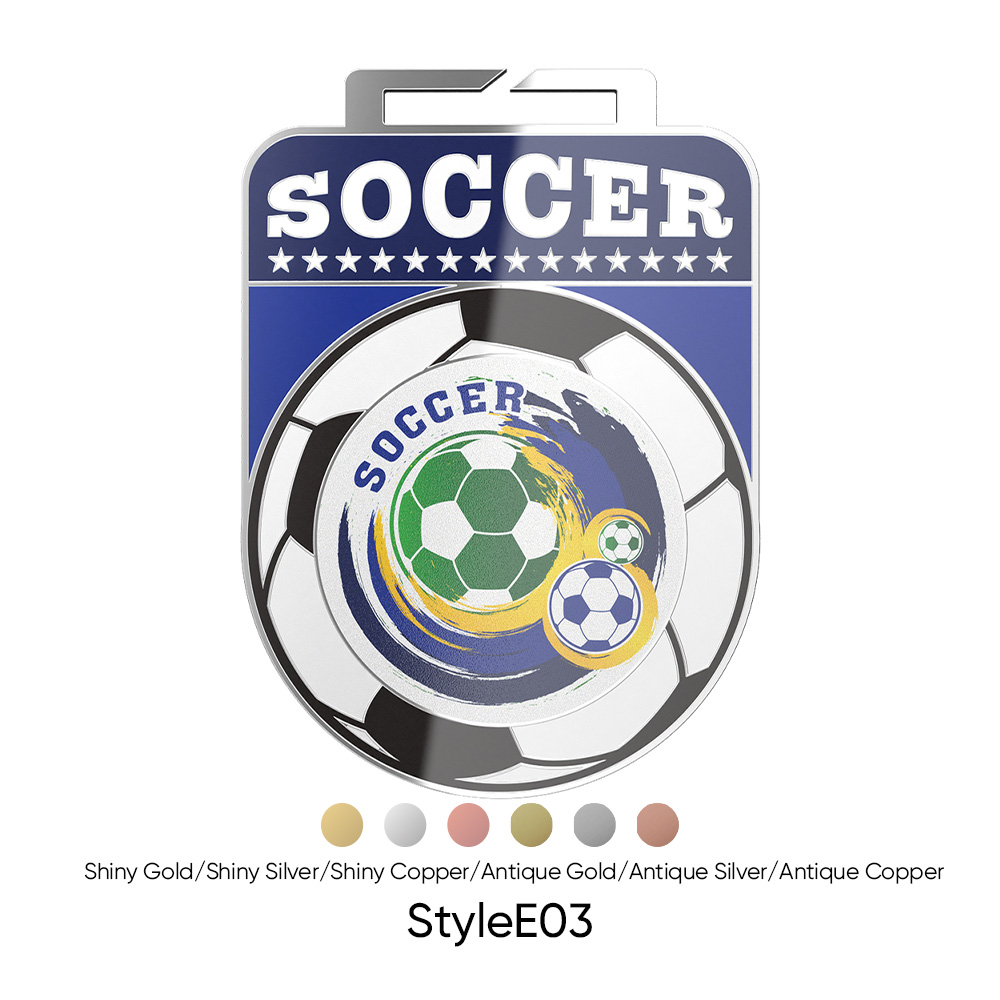 2" UV Printed Soccer Medals 6