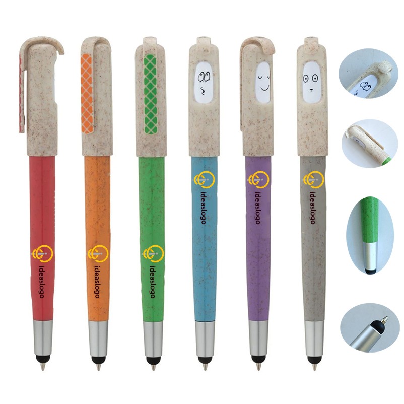Wheat Straw Ballpoint Stylus Pen 2