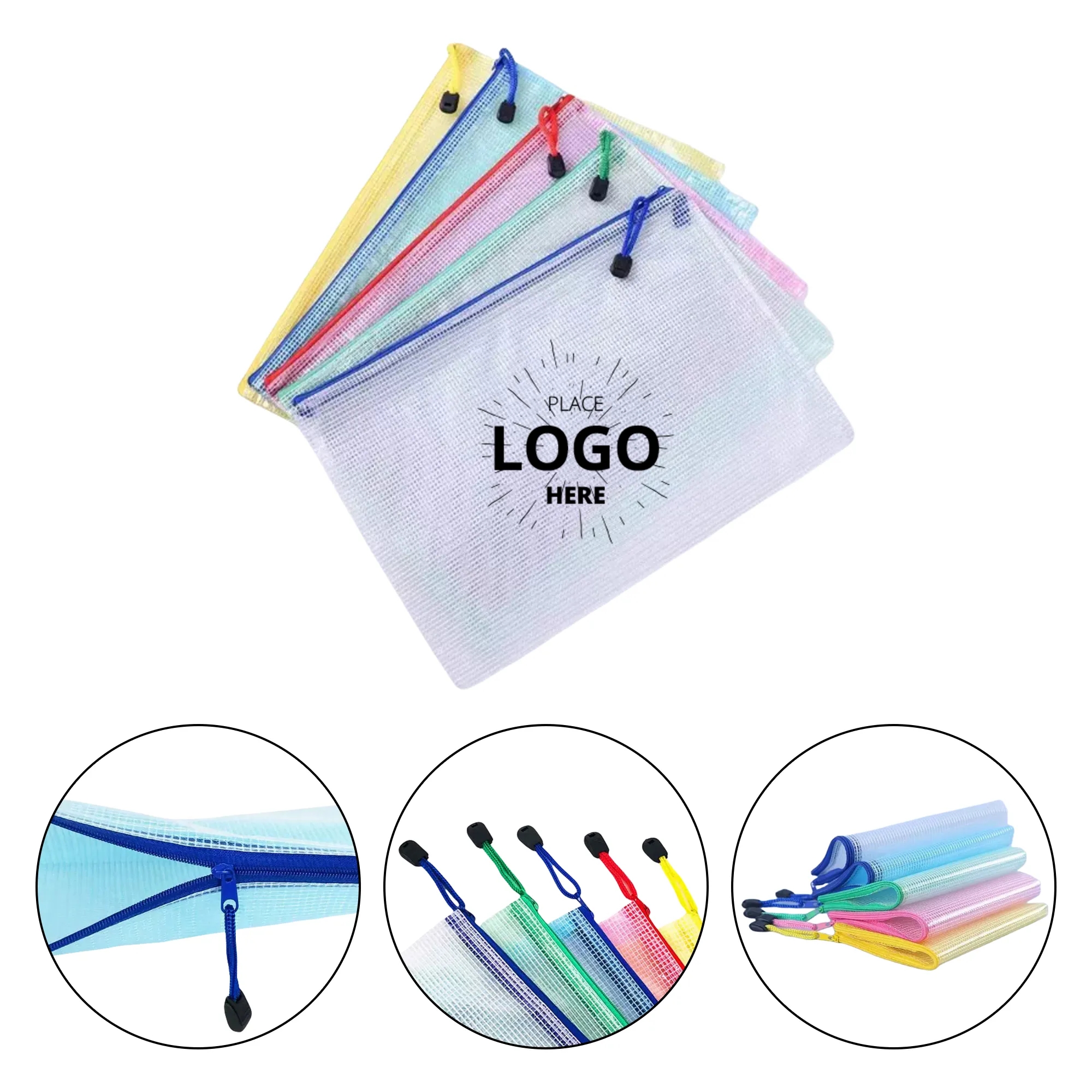 A4 Transparent Mesh File Bag PVC 3