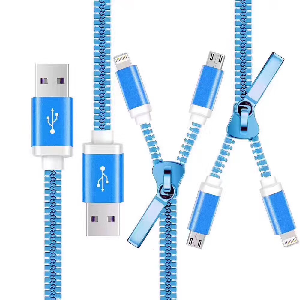 Superior 2 In 1 Zipper Charging Cables/Cord