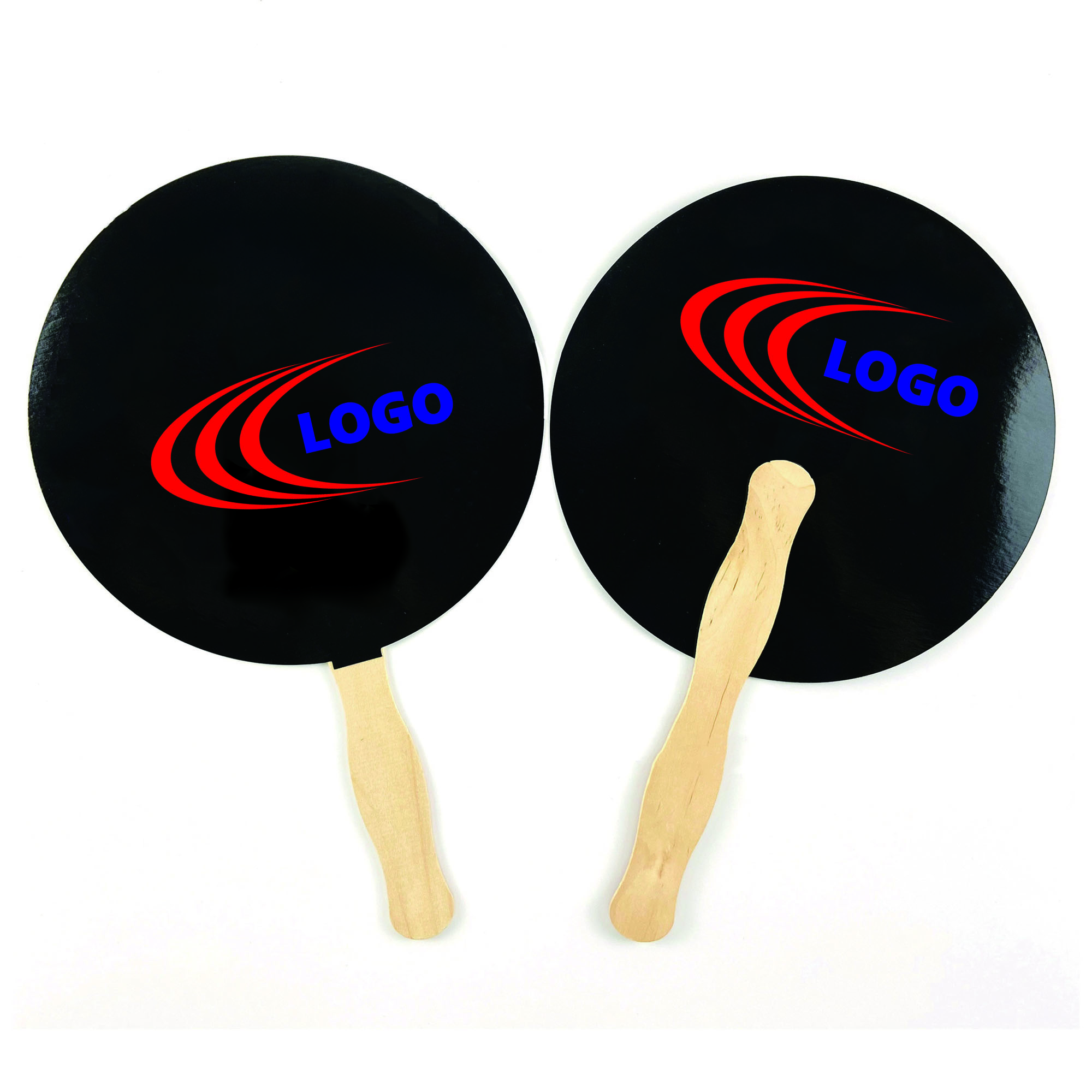 Practical Paper Fan With Wooden Handle Full Color 5