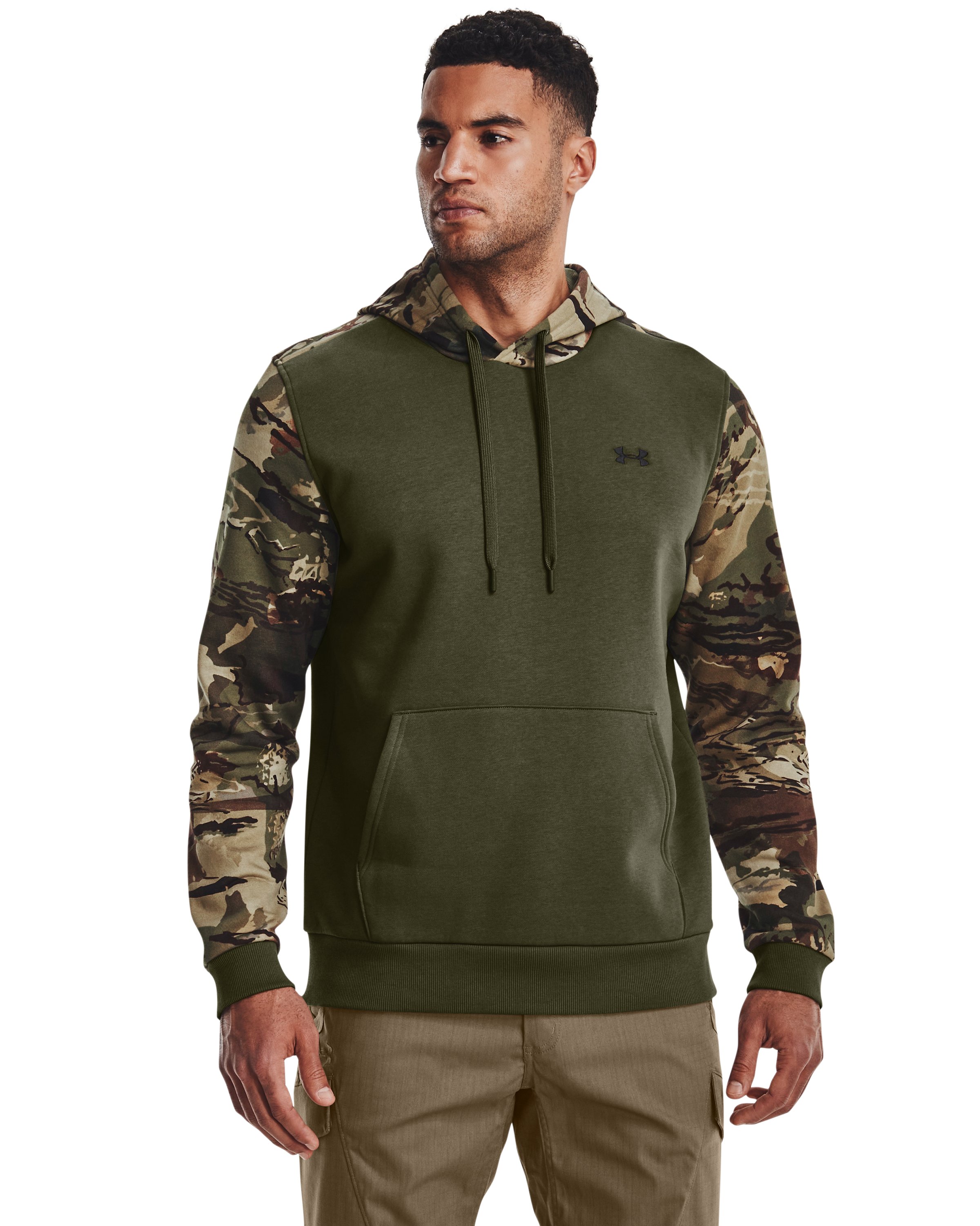 Men's UA Rival Fleece Blocked Hoodie, custom hoodie or sweatshirt with logo imprint 2