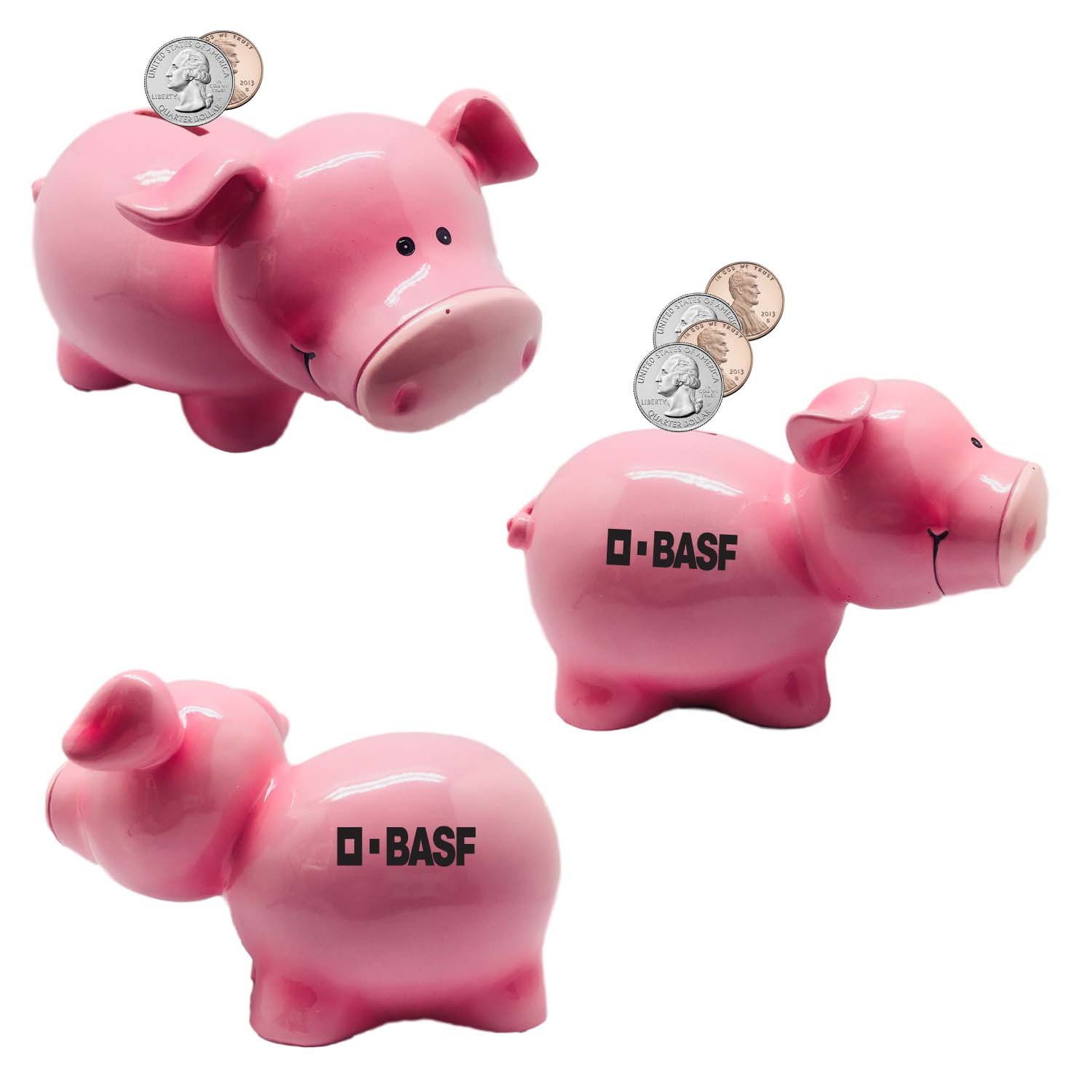 8" Pink Farm Piggy Bank 1