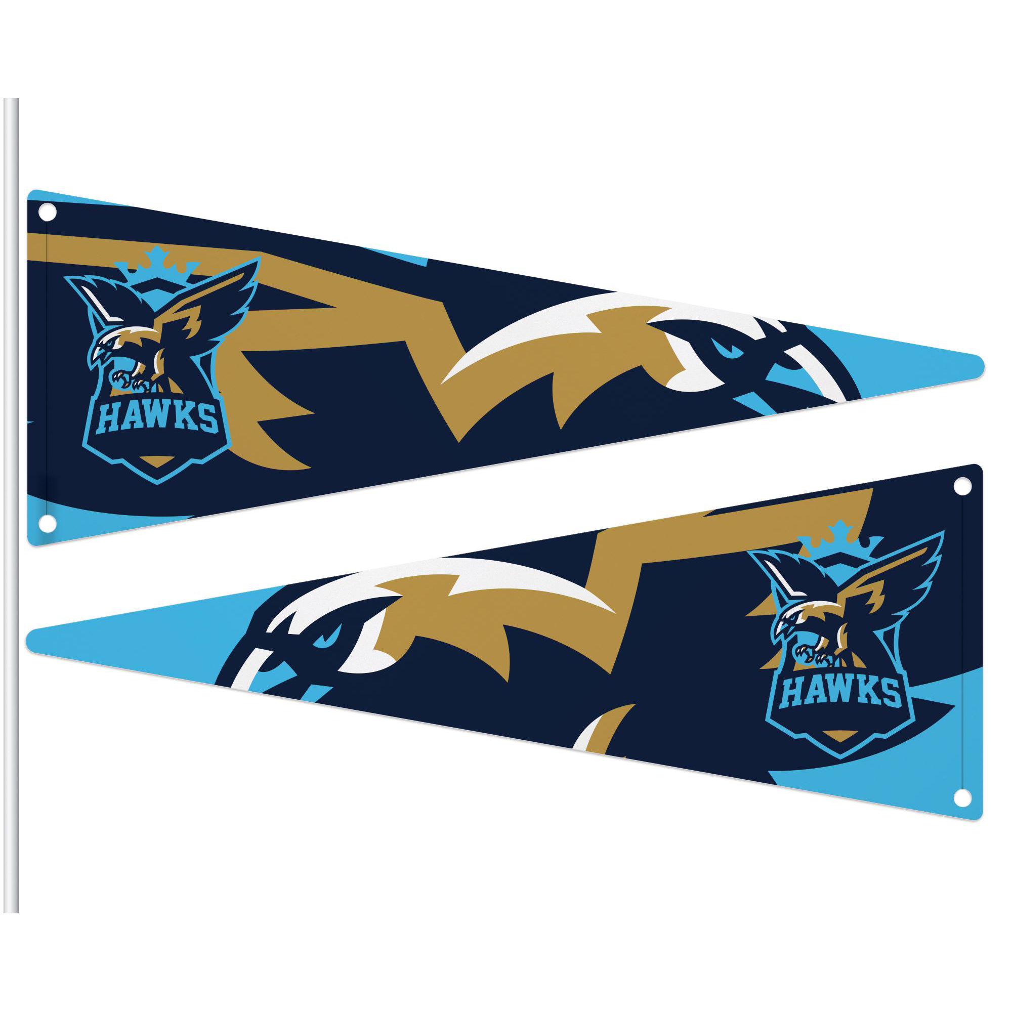 Flexible PVC Pennants Full Colour Double-Sided Imprint