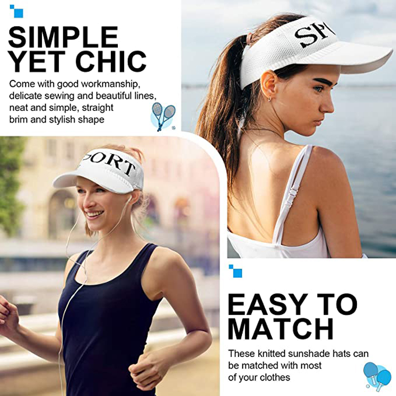 Polyester Unisex Knitted Elastic Sun Visor Cap 13