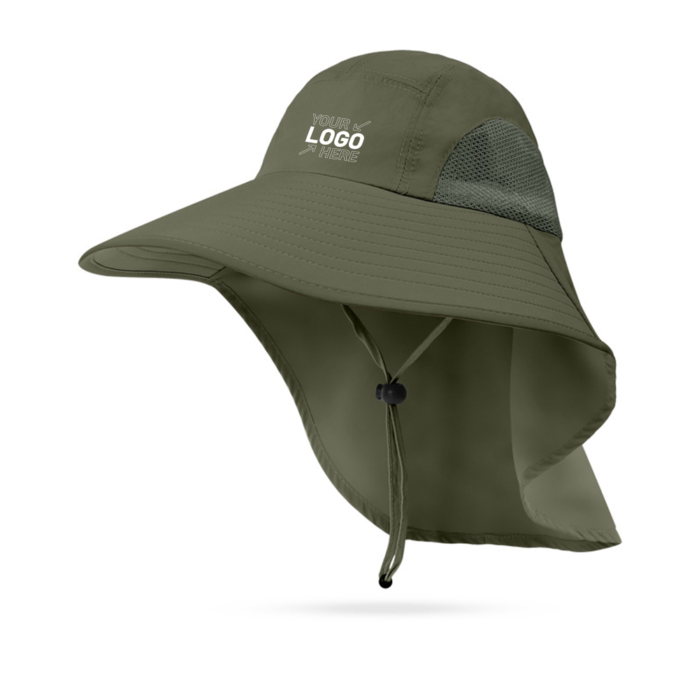 Wide Brim Fishing Sun Hat With Neck Flap 5