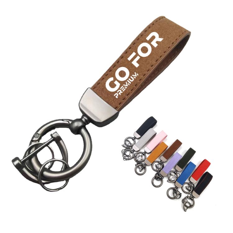 Universal Durable Leather 360 Degree Rotatable Keychain 1