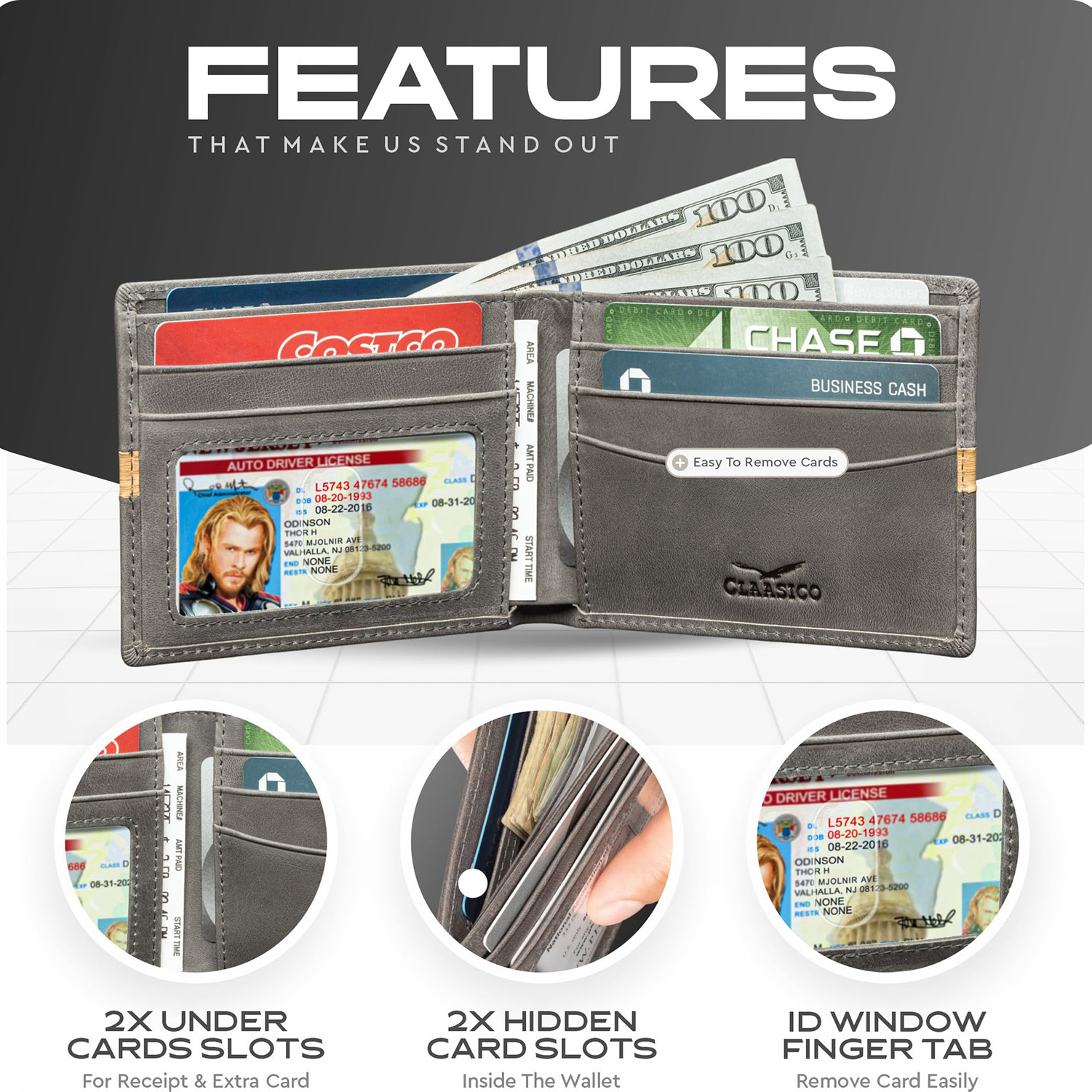 RFID Blocking Genuine Leather Wallet For Men 6