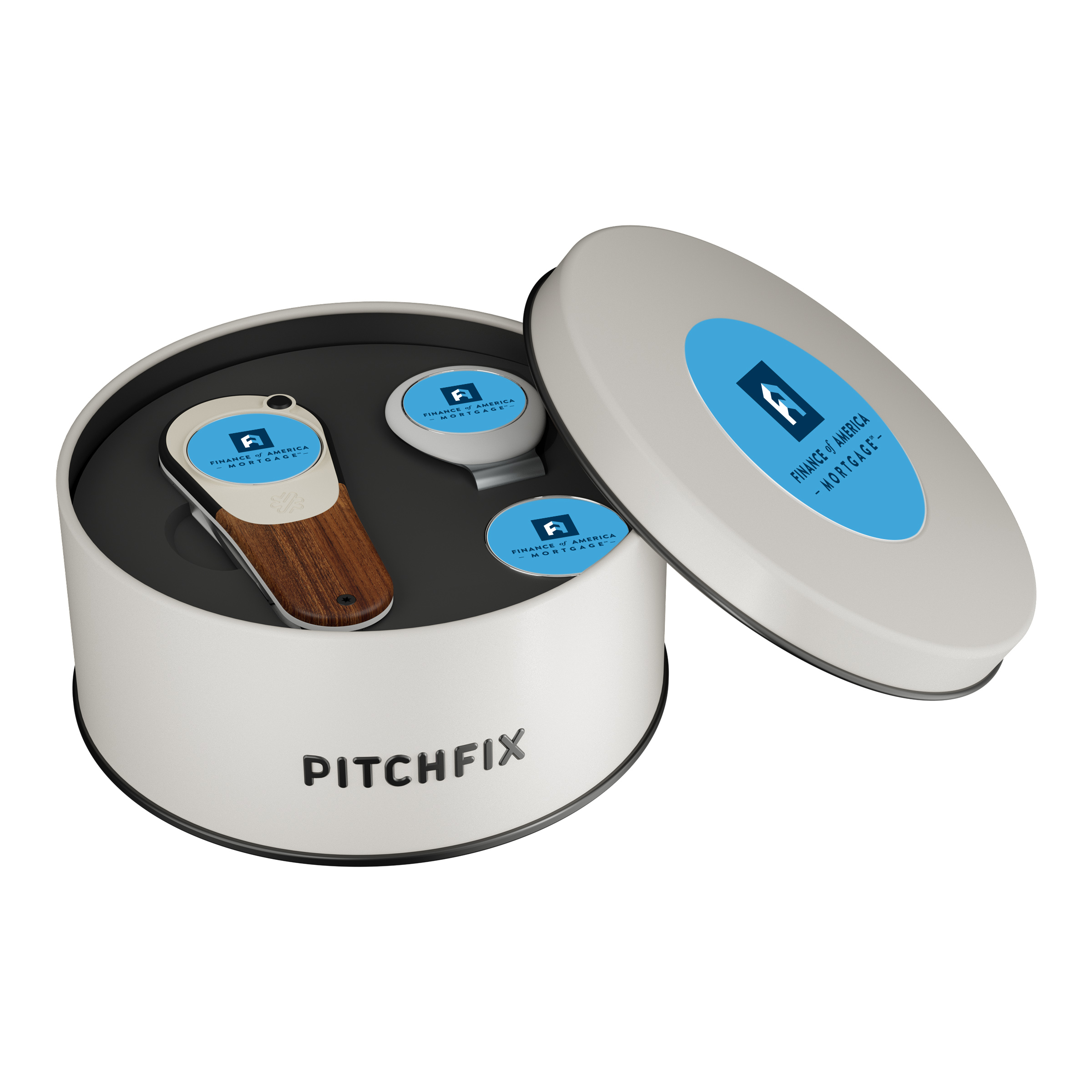 Pitchfix Woodie Golf Divot Tool Deluxe Gift Set w/ Hat Clip 6