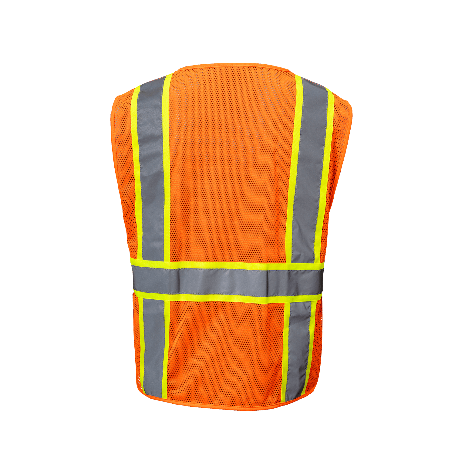 3.8 Oz. Polyester Class 2 Reflective Safety Vest With 4 Pockets & Dual Mic Tabs 1