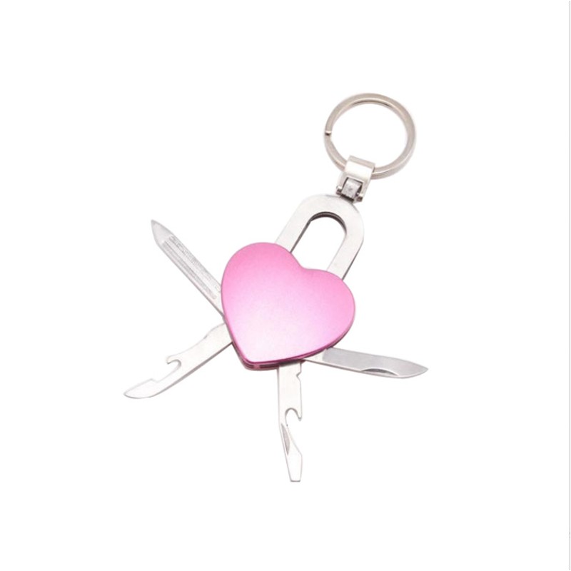 Heart Shape Multifunction Key Chain Pocket Knife 2