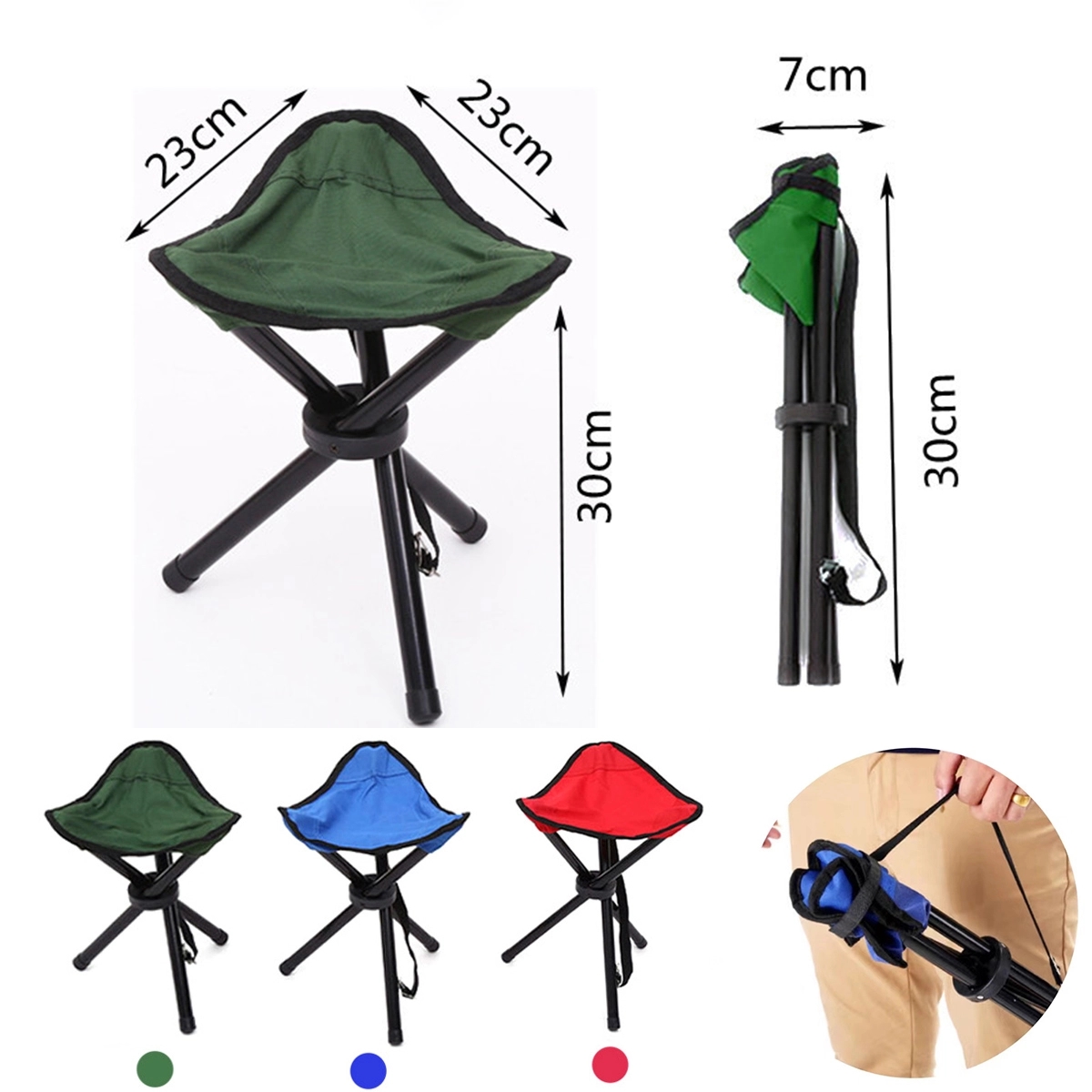 Portable Triangle Stool Chair With Carrying Bag 2