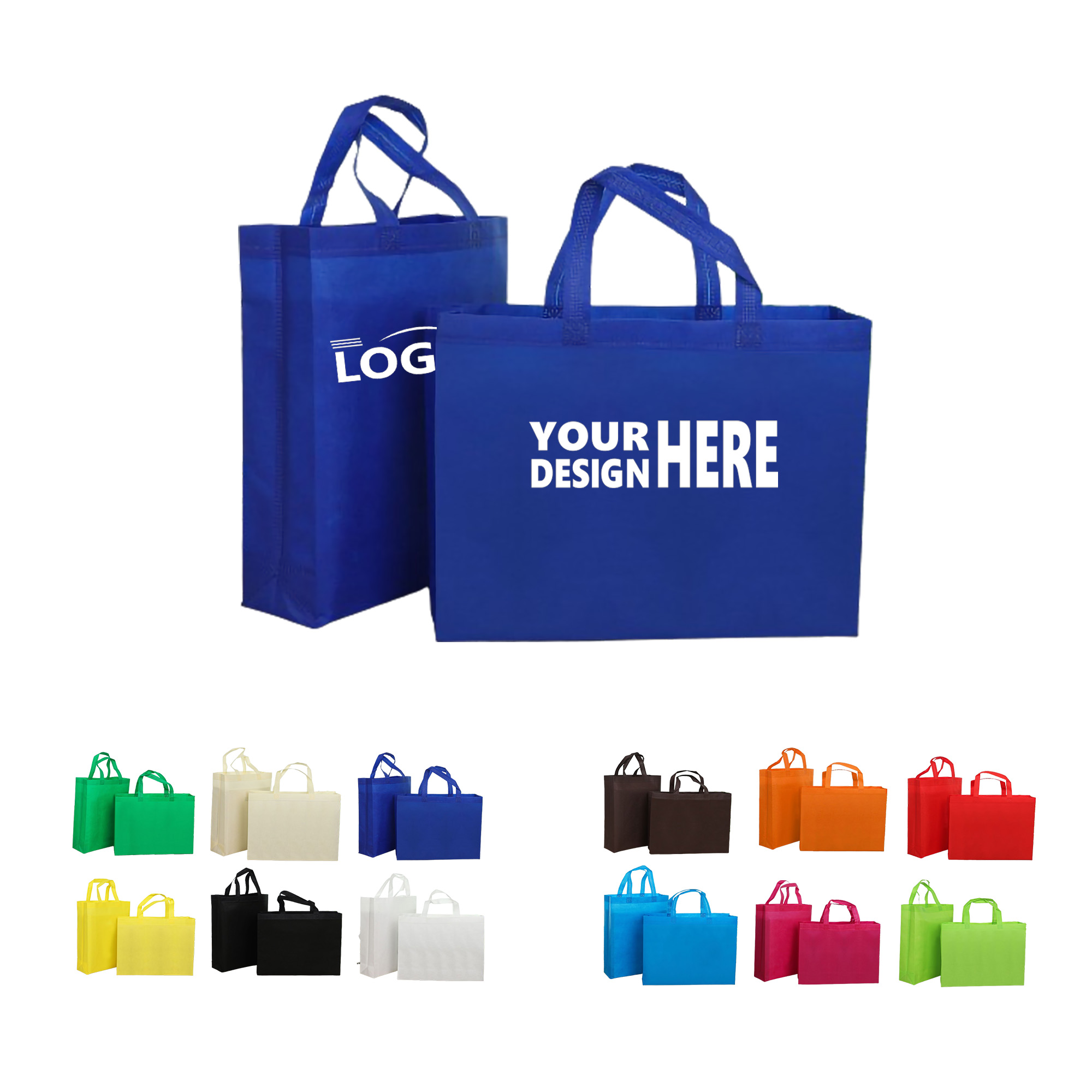MOQ50  Printed Promotional Reusable NonWoven Shopper Tote Bag 3