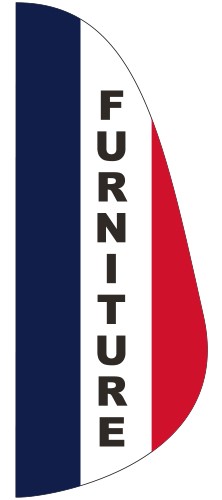 "FURNITURE" 3' x 8' Message Feather Flag 1