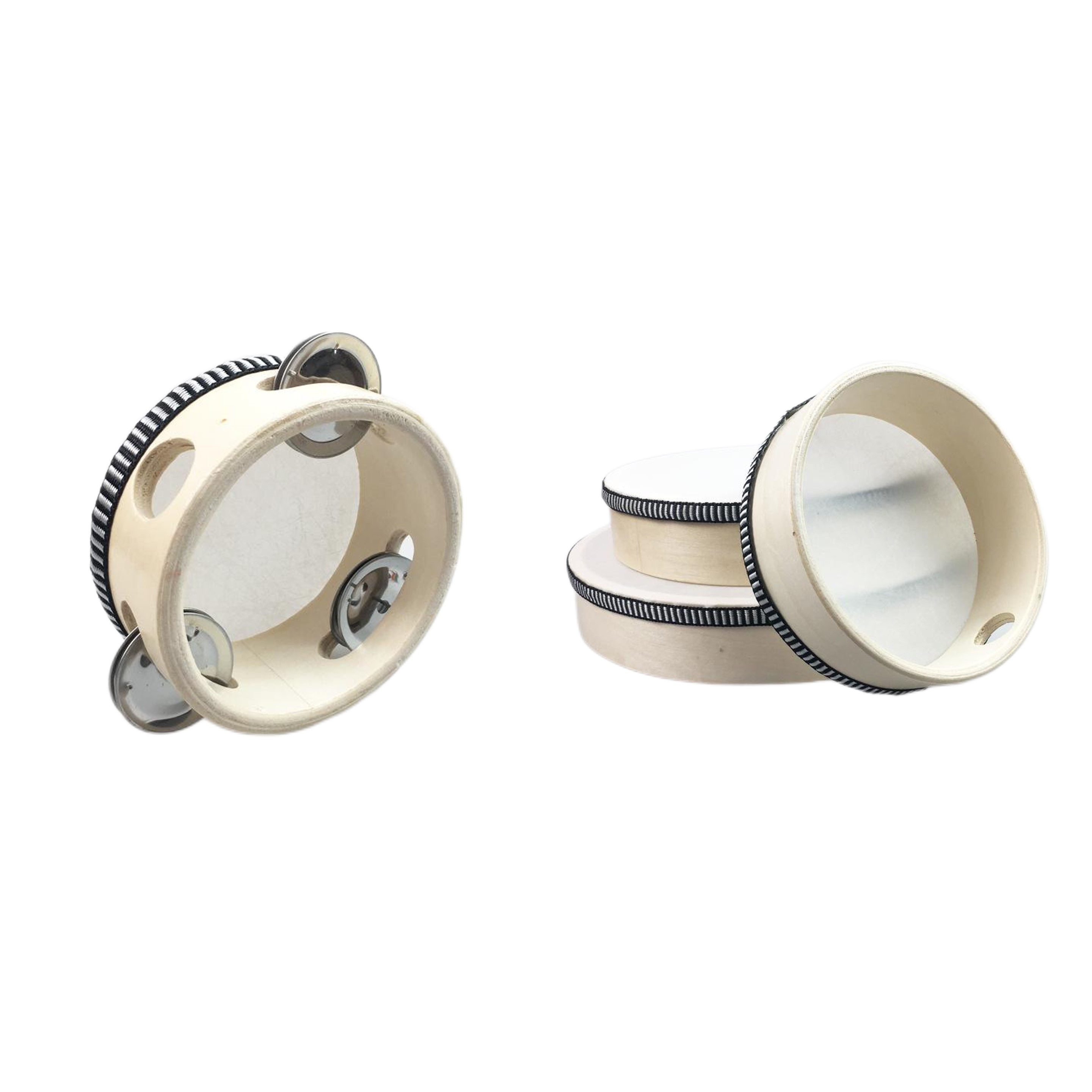 Wooden Tambourine with Metal Ringers (direct import) 6