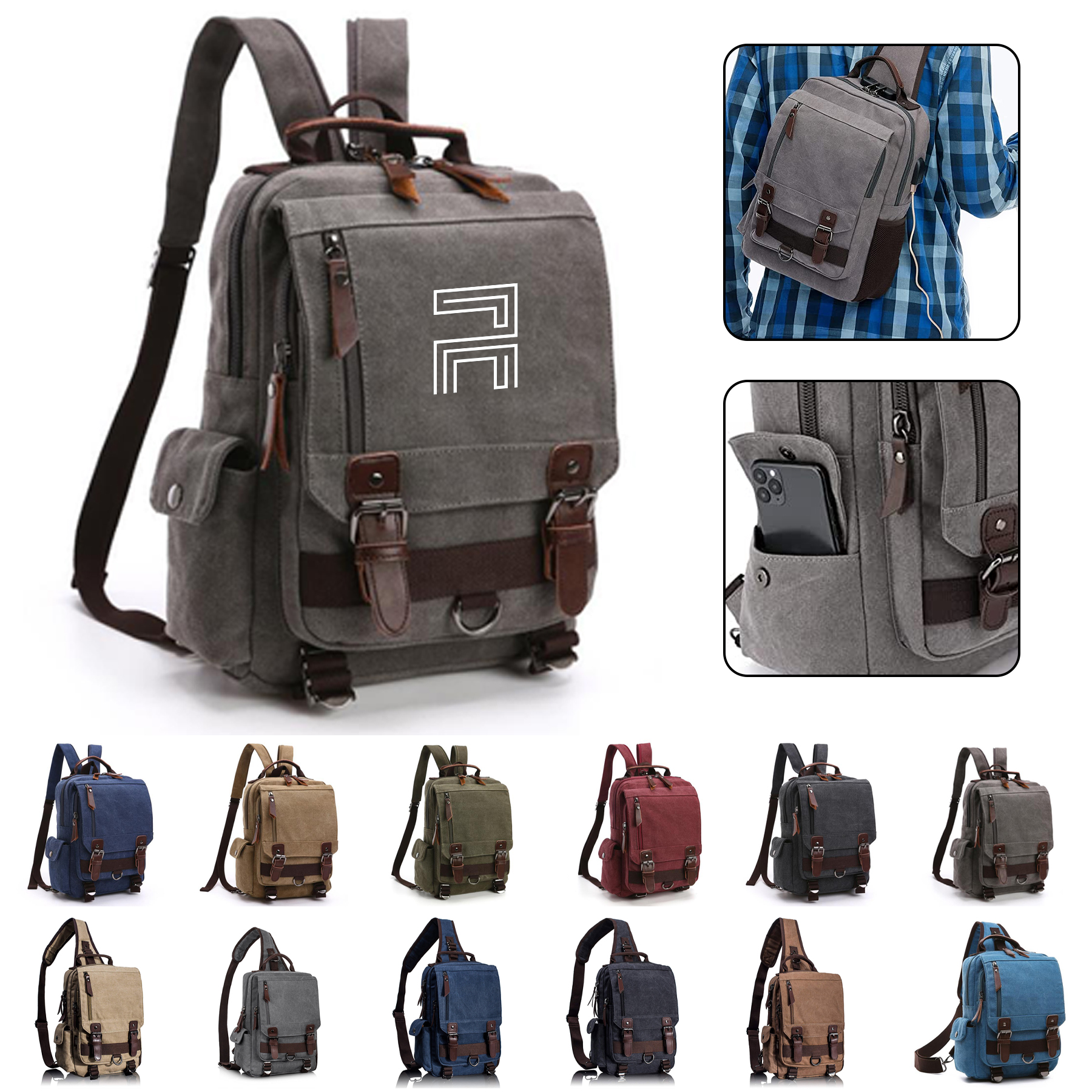 Canvas Messenger Bag 1