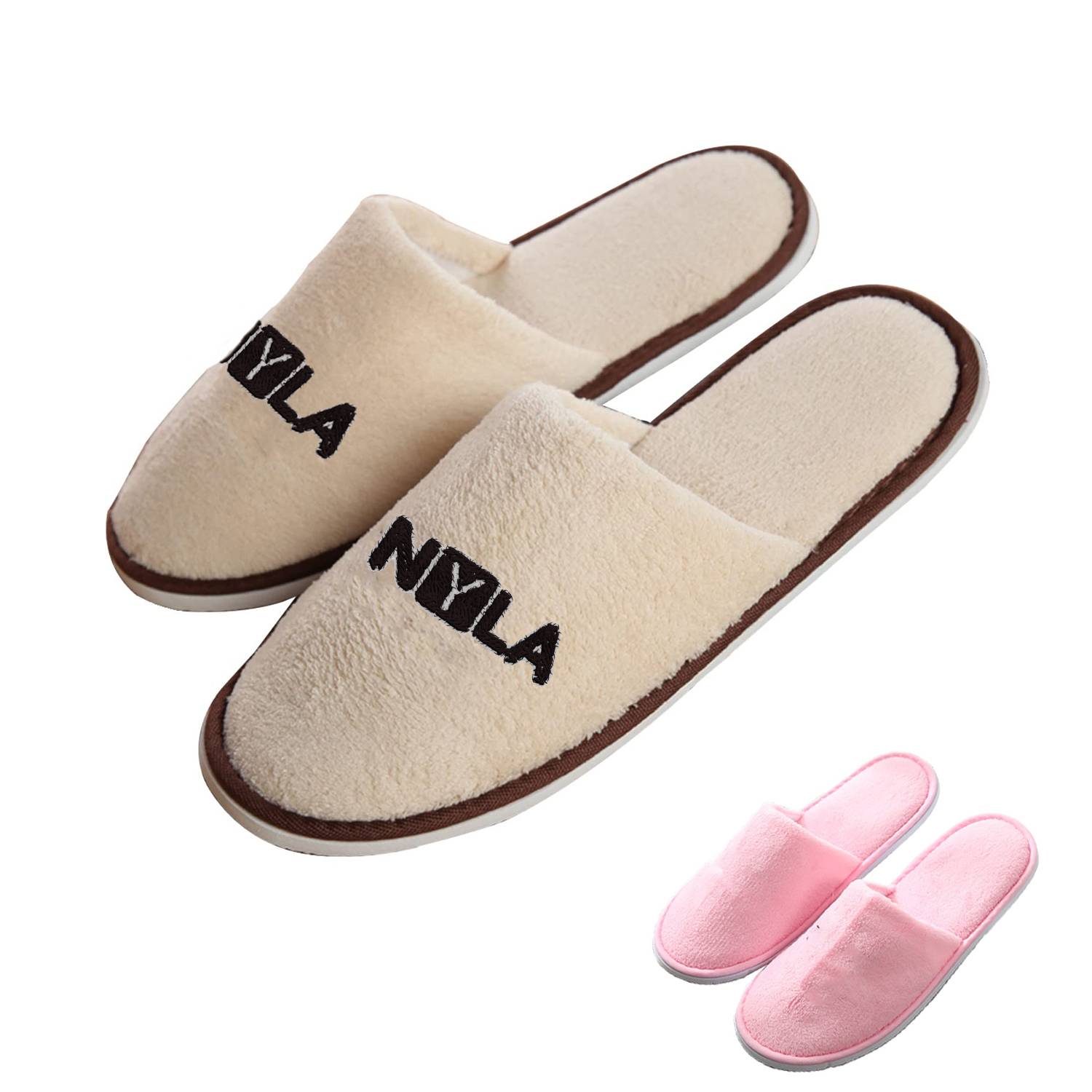 Indoor Thicken Coral Velvet Slippers for Hotel and Home 12