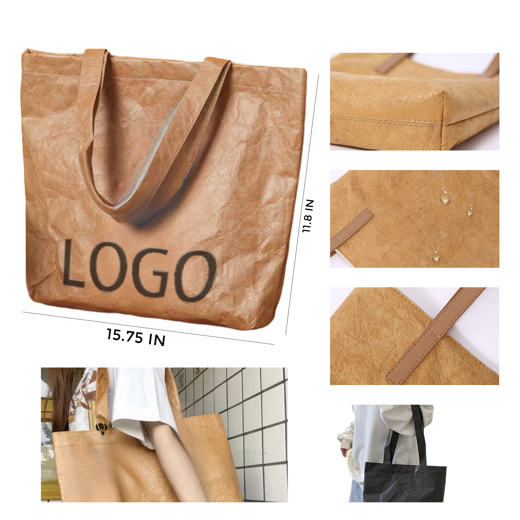 MOQ 10 PCS DuPont Paper Handbag 2