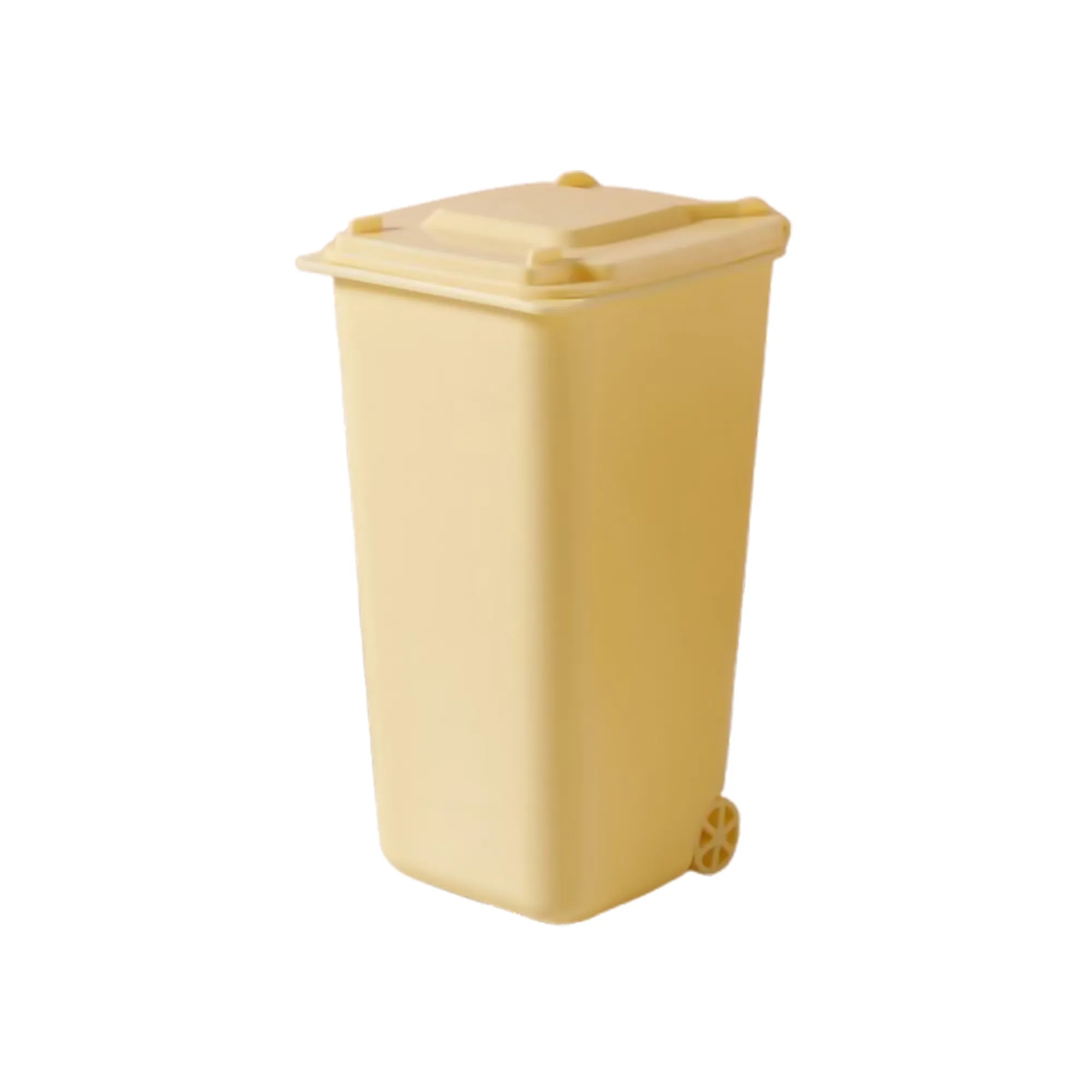 Desktop Organizer W/ Lid Mini Garbage Trash Bin Pen Holder 6