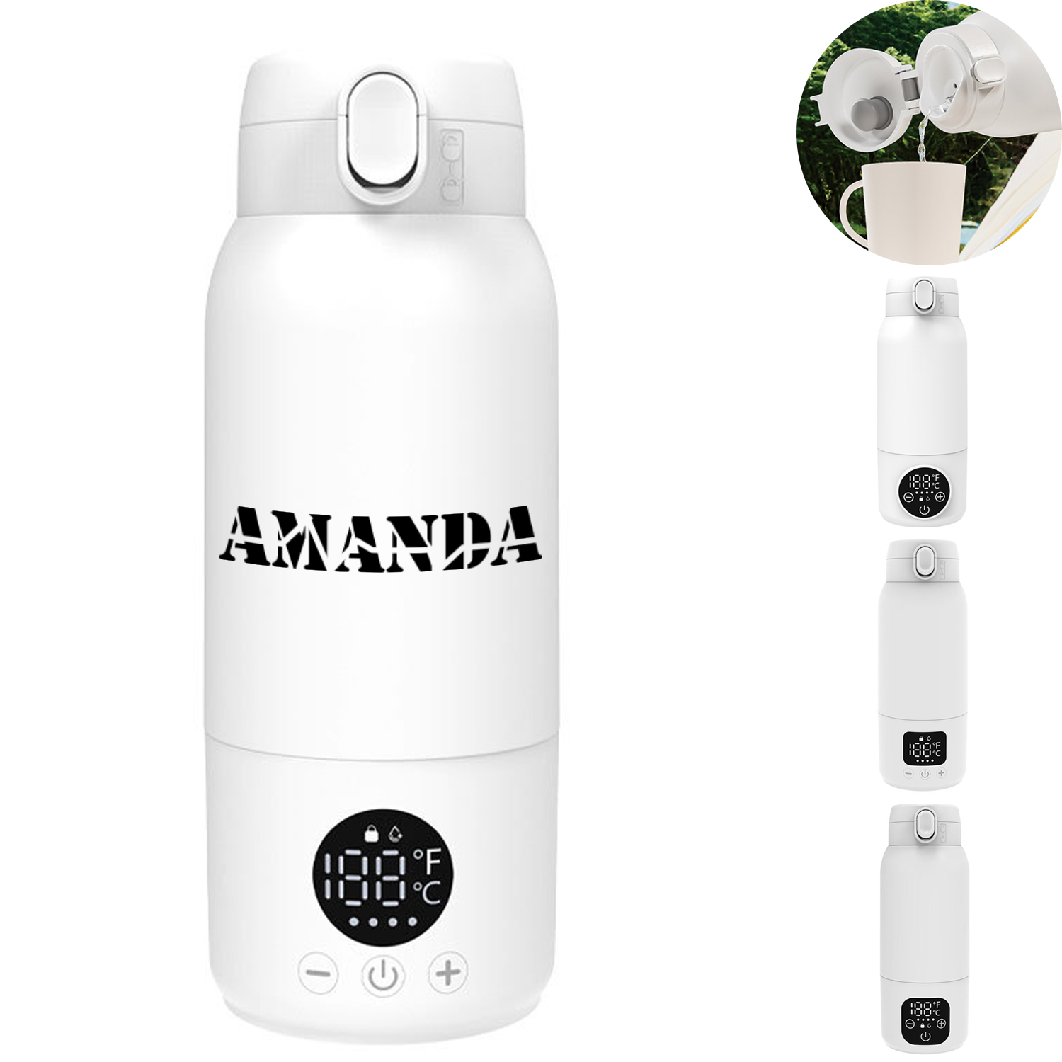 17 oz Rechargeable Baby Milk Warmer with Temperature Display 4