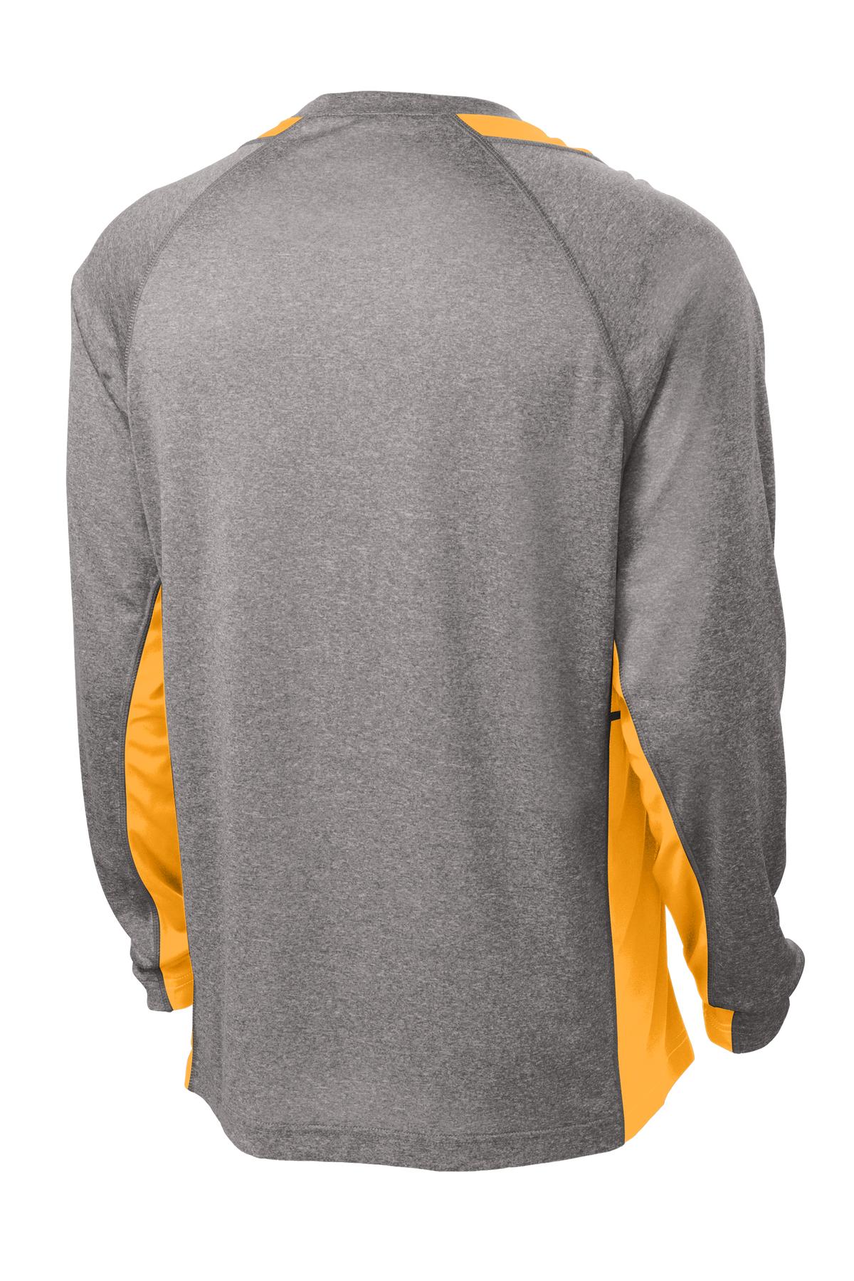 Sport-Tek Long Sleeve Heather Colorblock Contender Tee. ST361LS 77