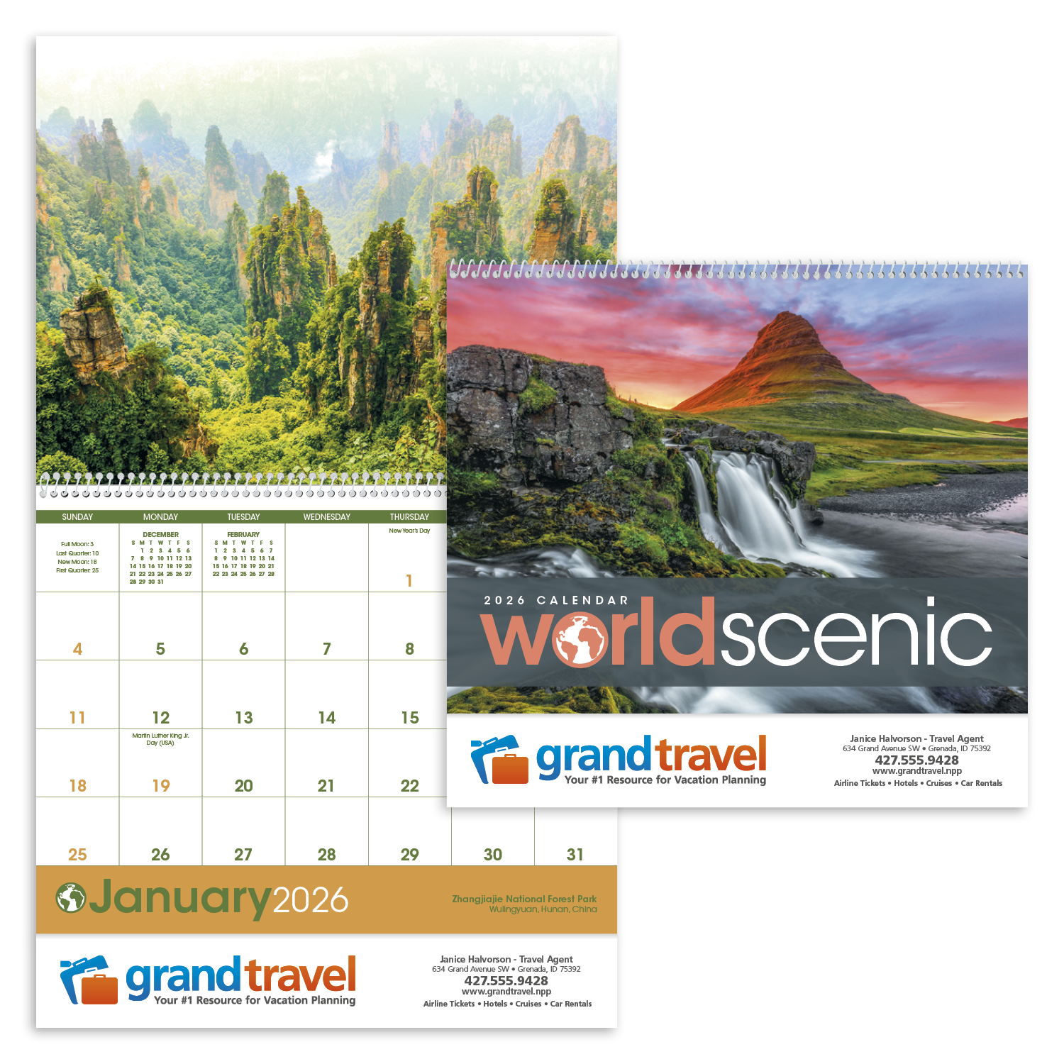 Triumph® Calendars World Scenic Calendar 60