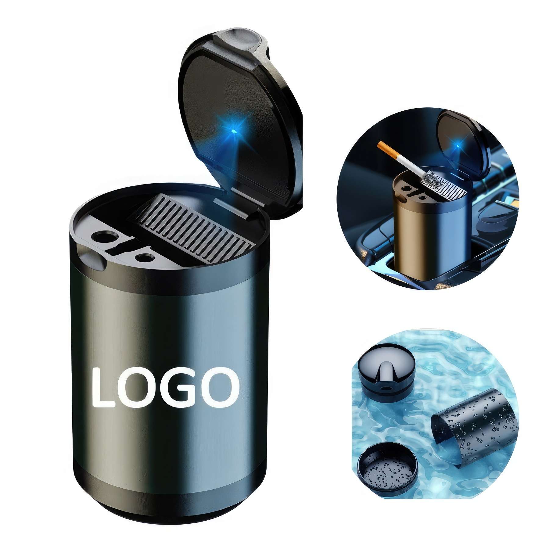 Smokeless Car Ashtray with LED Light 1