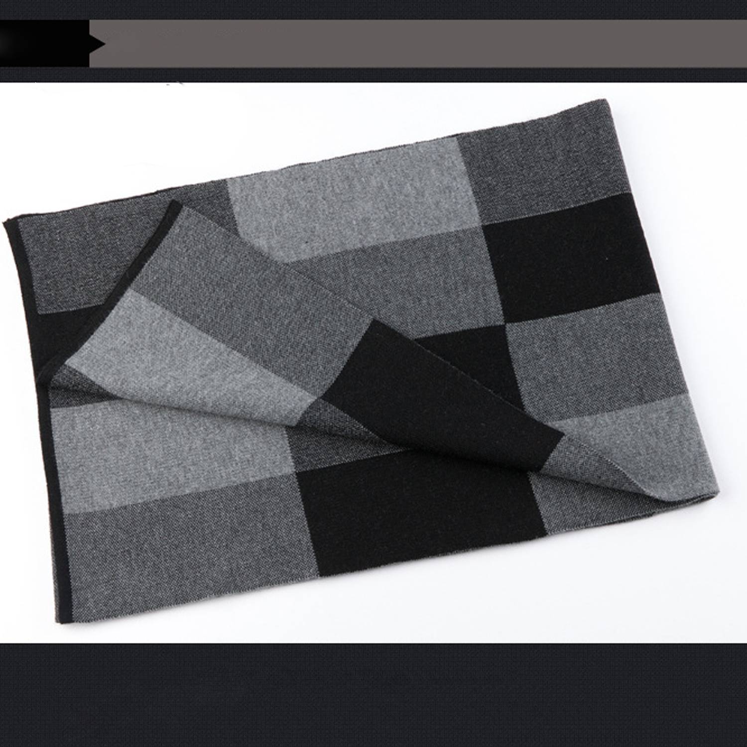 Autumn And Winter Fashion Warm Thick Men's Checkered Scarf 3