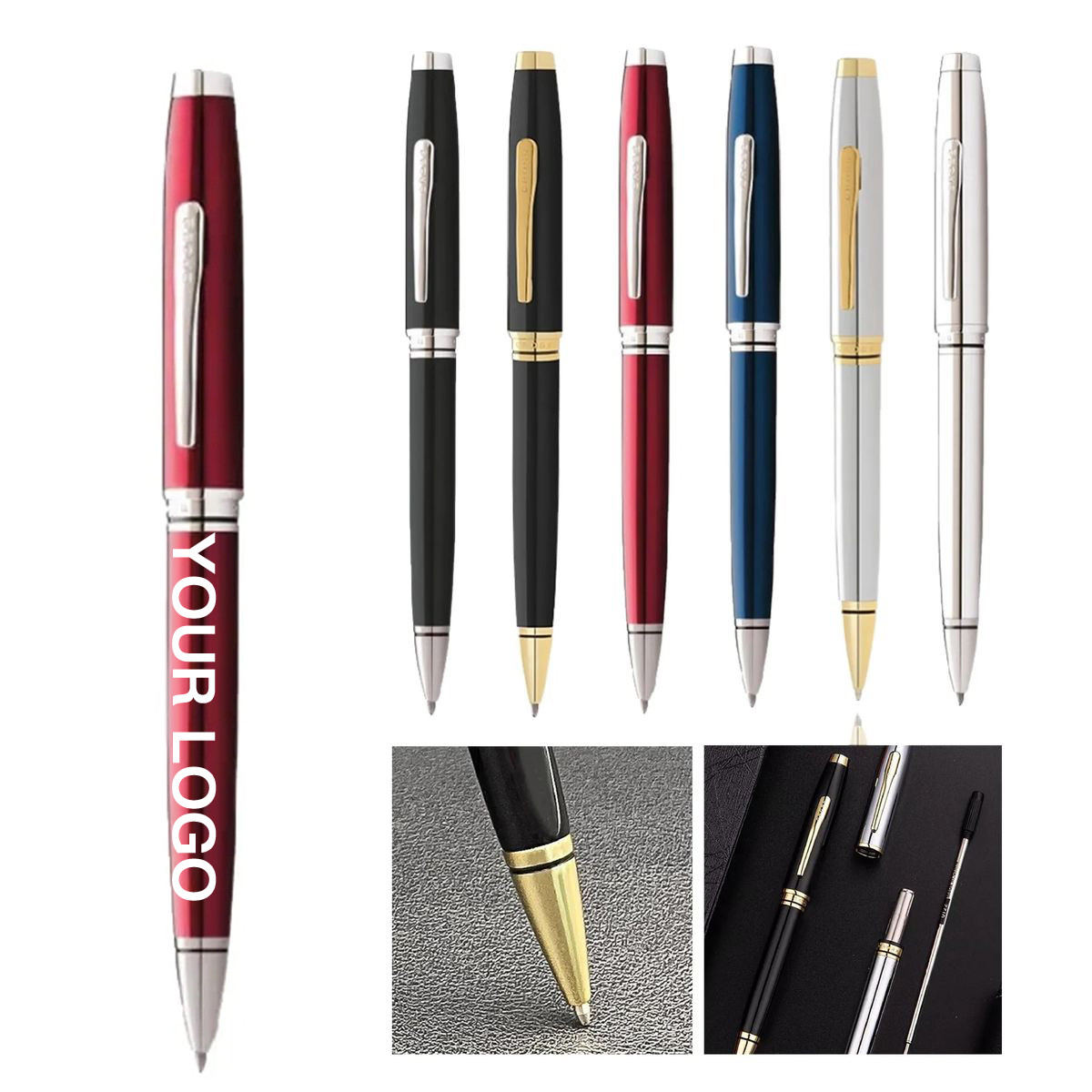 Elegant Twist Ballpoint Pen with Polished Metal Barrel 4