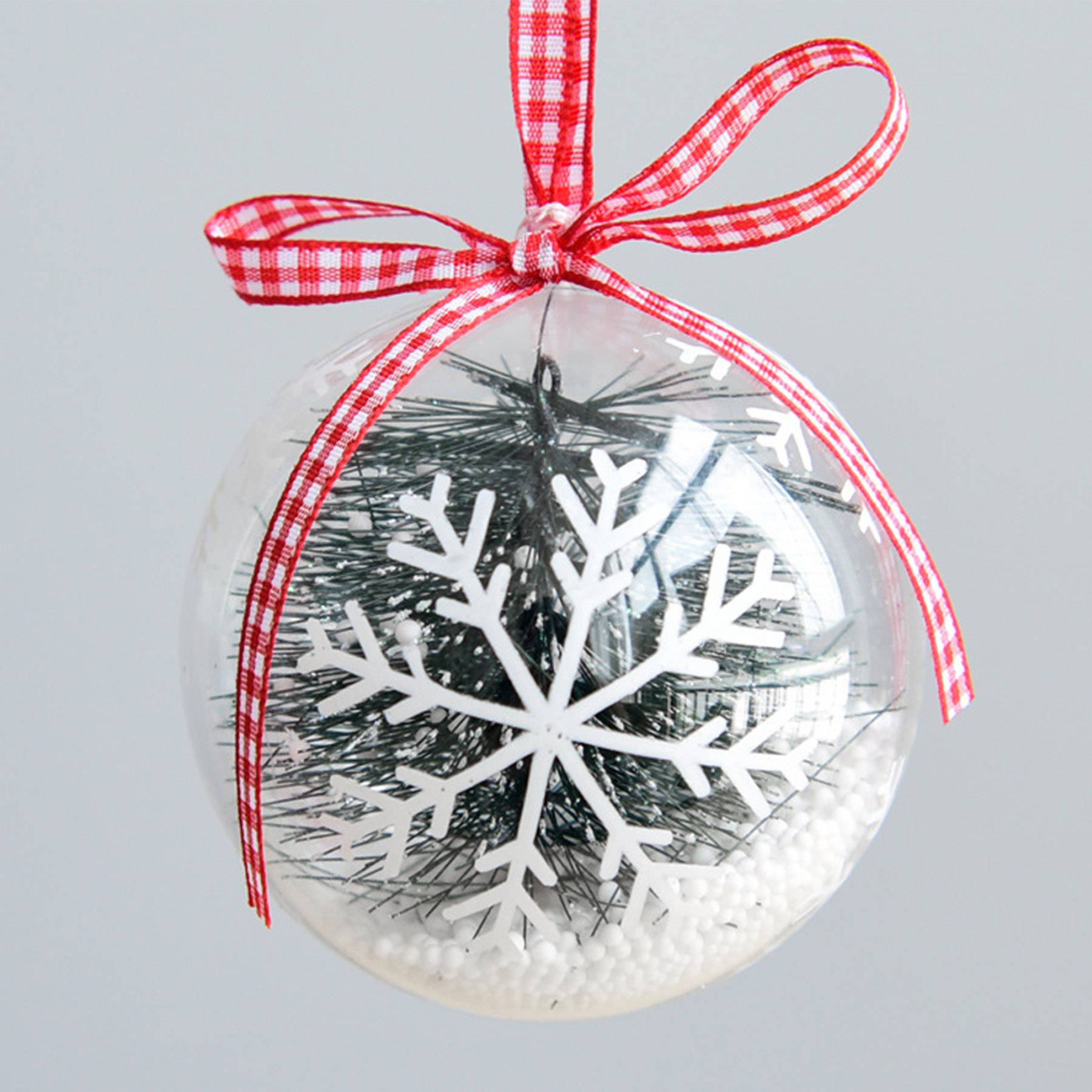 3.1 inch plastic clear Christmas tree ornament ball 4