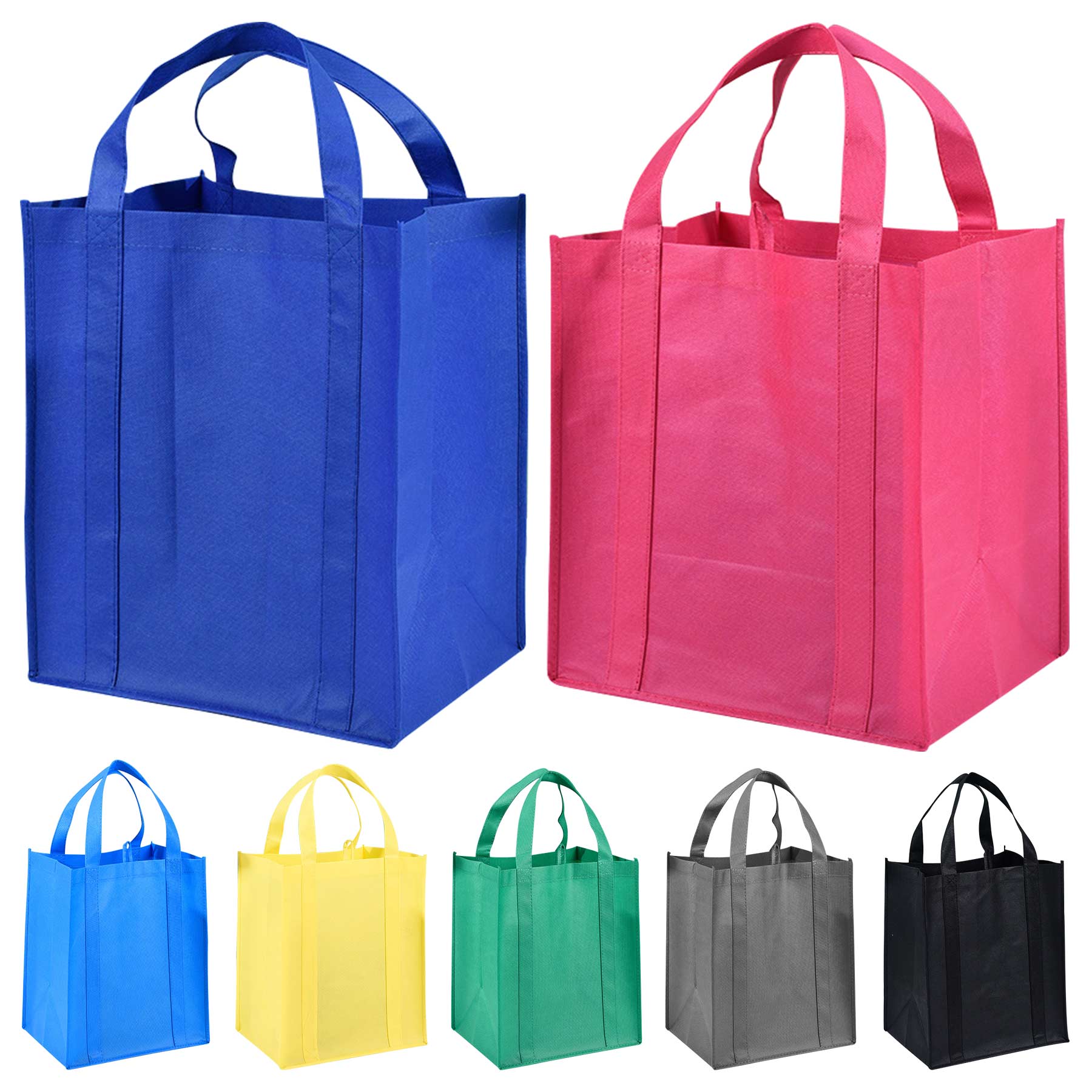 Non-woven Reusable Grocery Tote Bag With PE Bottom Board 2