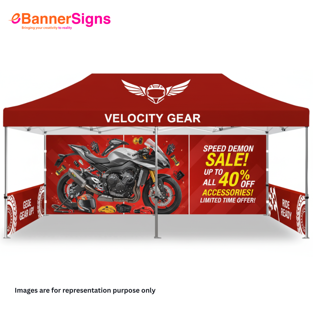 Canopy Tent 20 x 10 (Topper + Hardware + Full Backwall + 2 Half Double Side Wall) 2
