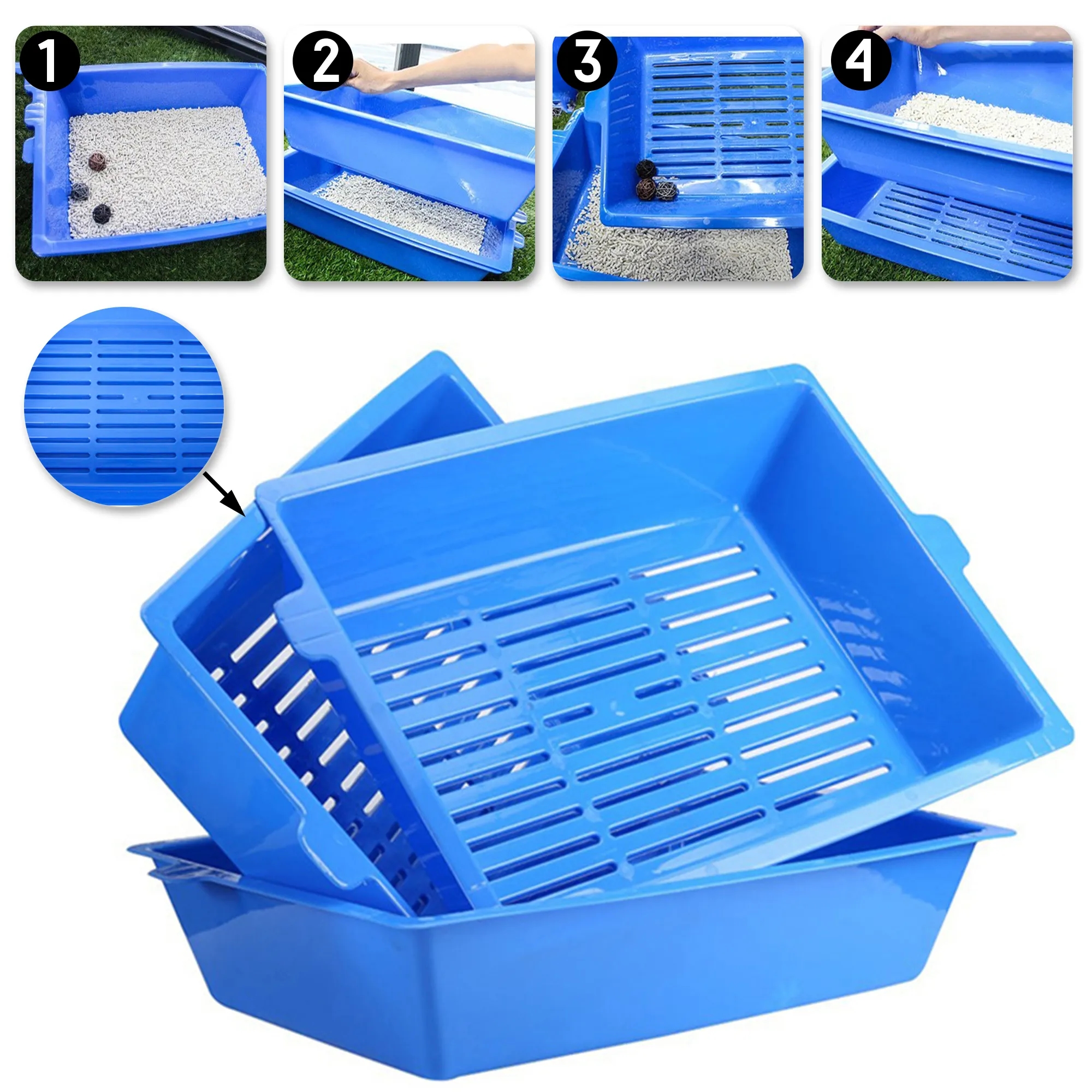 3-in-1 Open Cat Litter Box