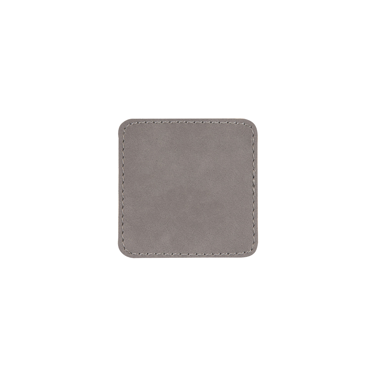 2" Gray Leatherette Square Patch with Adhesive 2
