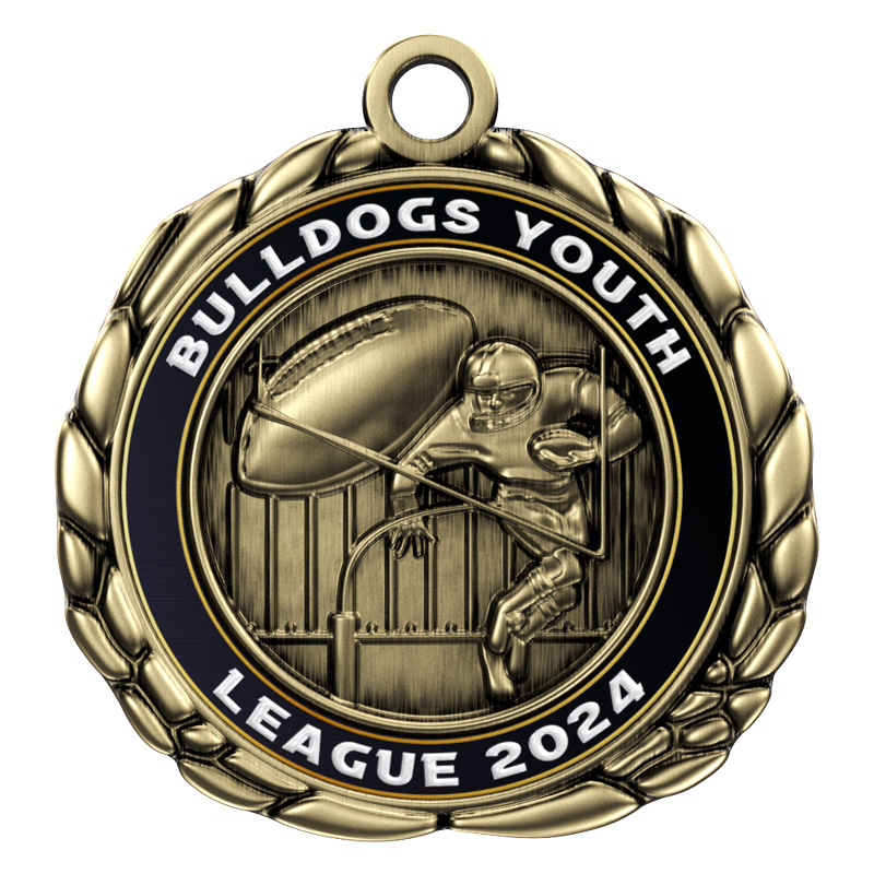 Express Vibraprint™ Football Quali-Craft Medallion (2-1/2")