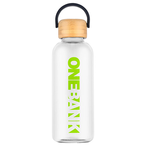 Sanzio 21 oz RPET Bottle with Bamboo Lid 21