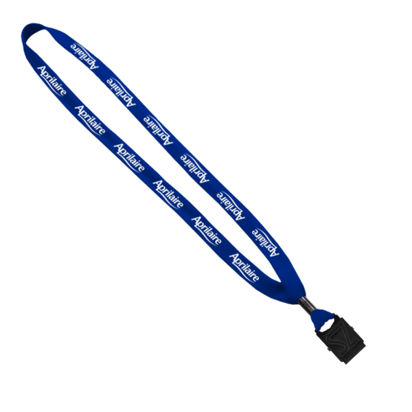 5/8" Polyester Shoelace Lanyard with Metal Crimp & Split-Ring 60