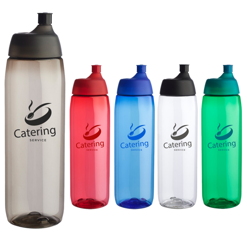 Lenexa Plastic Water Flask - Push Caps, 34 oz. 19