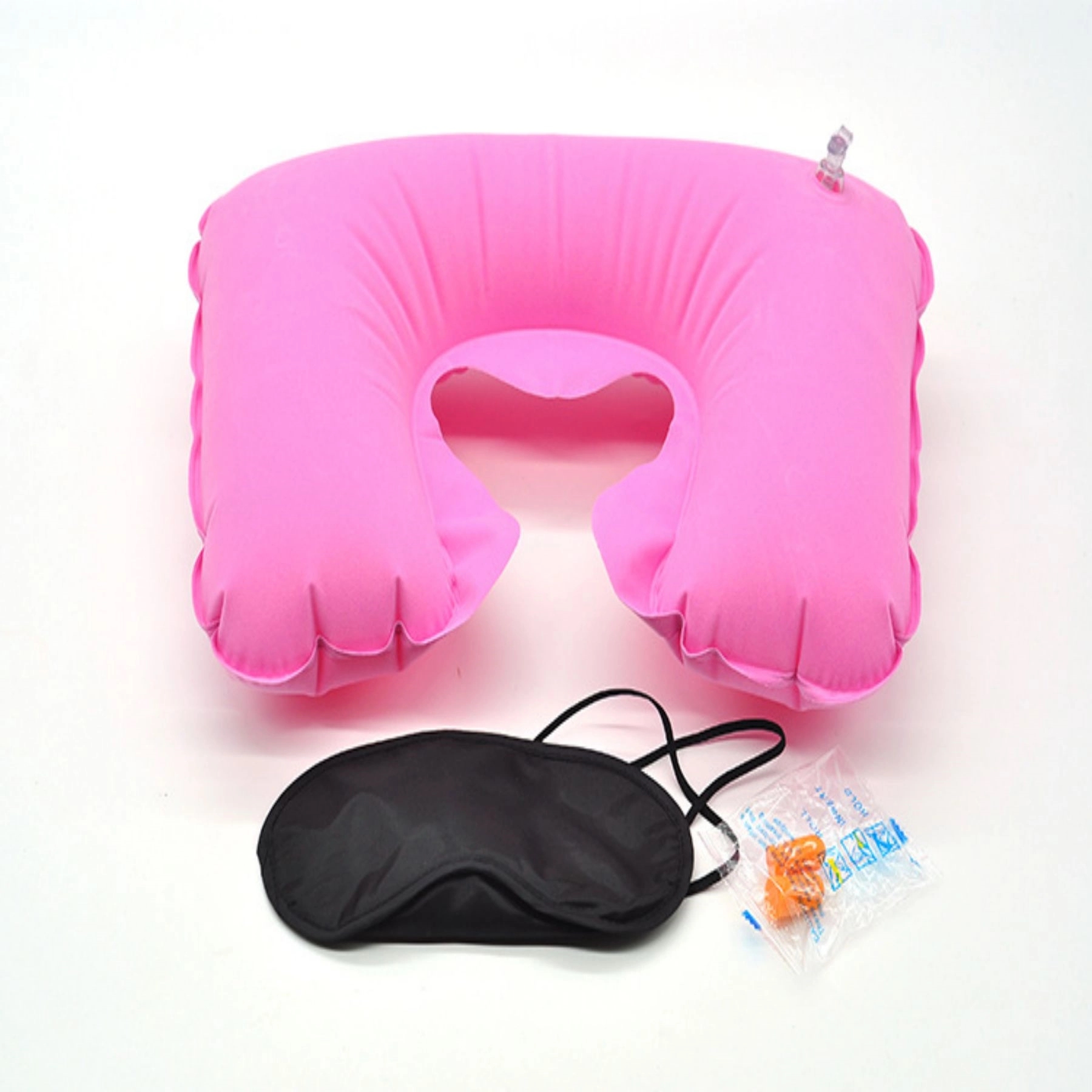 Inflatable Neck Travel Pillow + Eye Mask + Ear Plugs 3 Piece 5