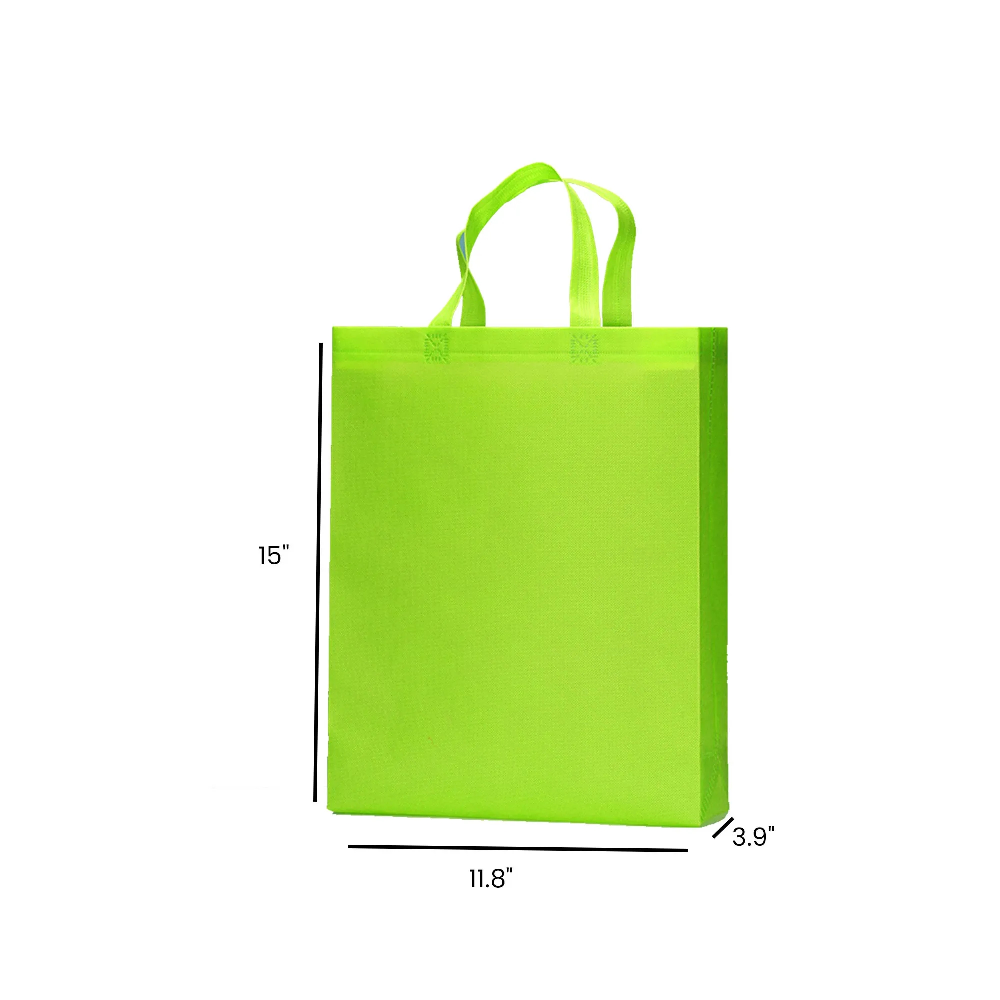Reusable Non-Woven Grocery Tote Bag 11.8"x15"x3.9" 16