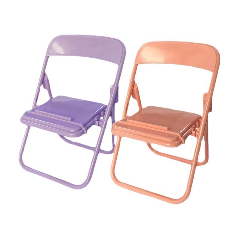 ABS Foldable Mini Chair Cell Phone Stand 4