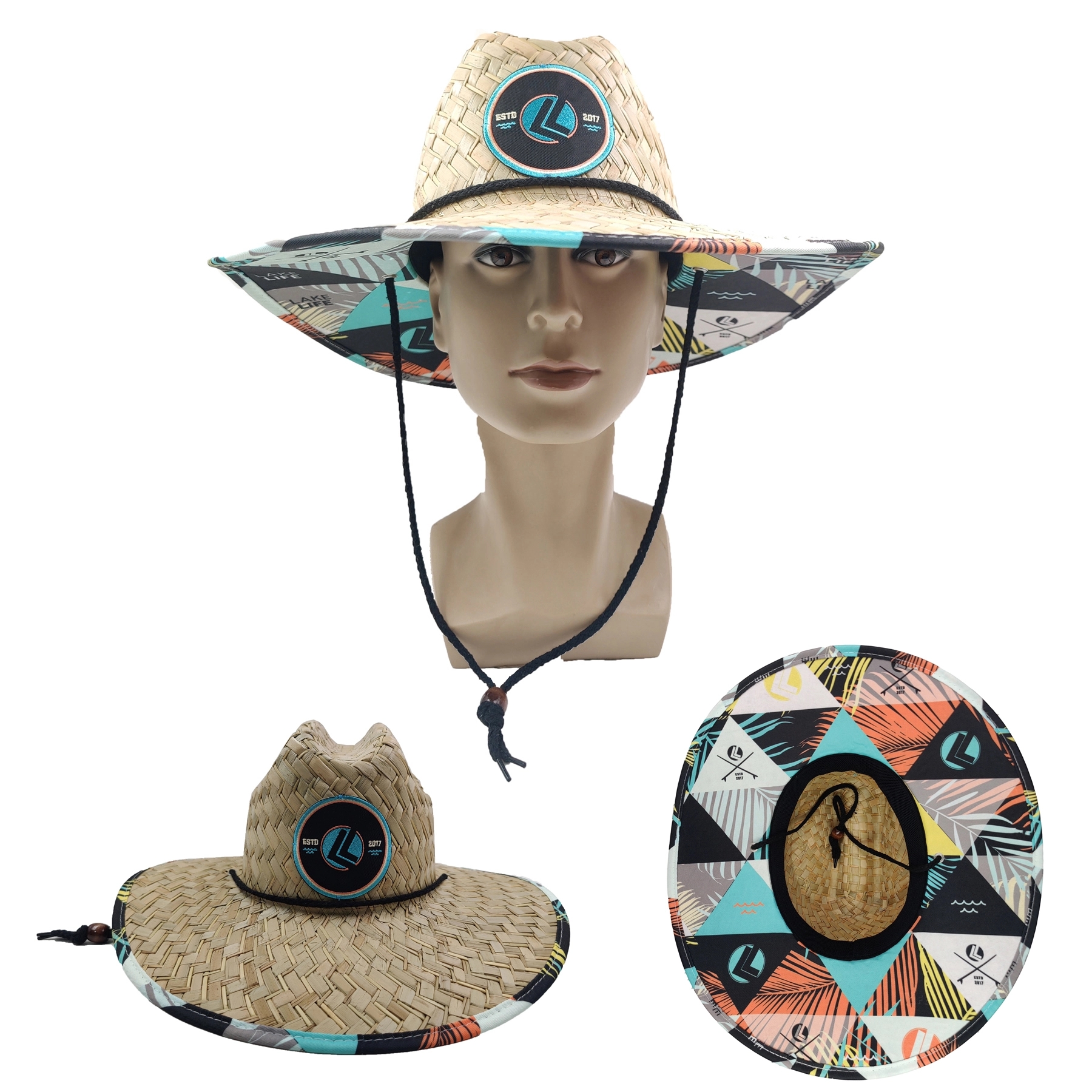 Straw Lifeguard Hat w/ Woven Label 5