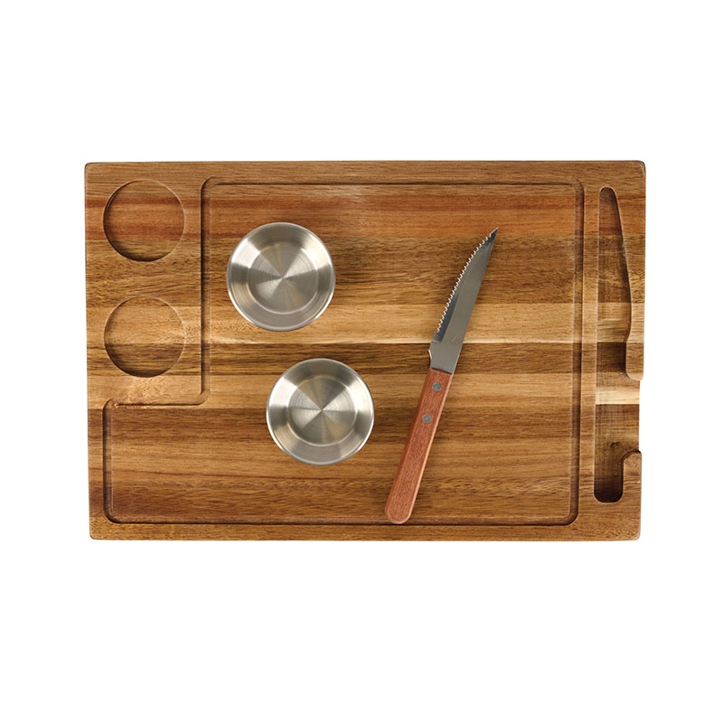 Arthur 4-Piece Acacia Wood Steak Board 10