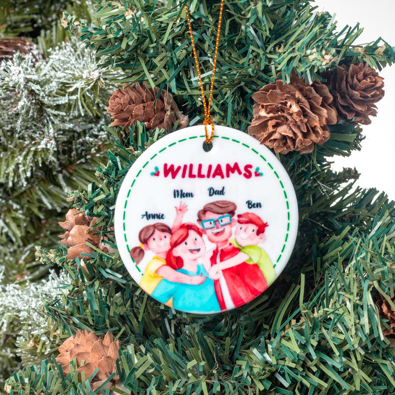 Full Color Ceramic Christmas Ornament 15