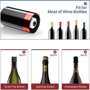 Electric Auto Vacuum Pump Wine Bottle Stopper Silicone Seal 9