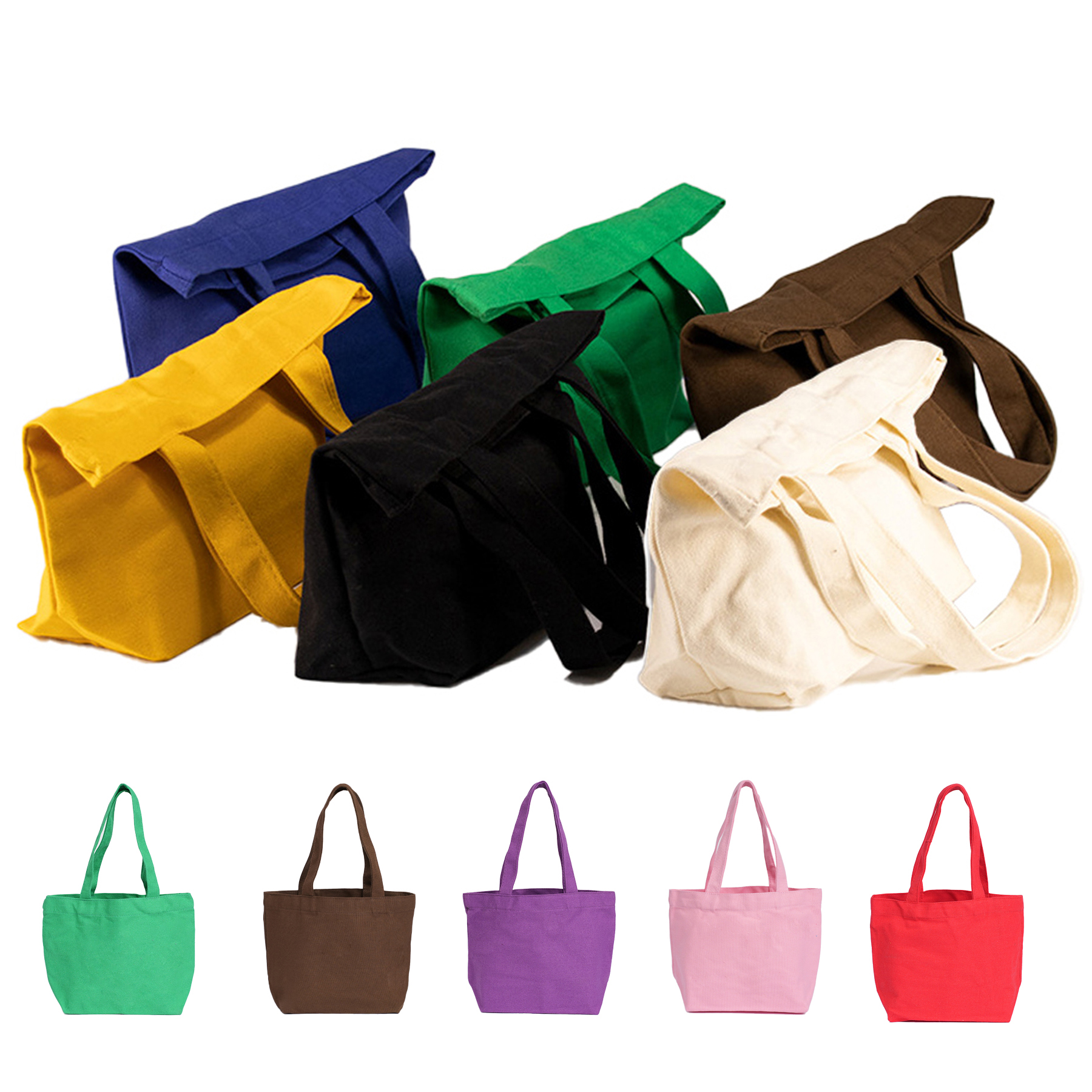 Canvas Handle Tote Bags, custom tote bag with logo imprint 5