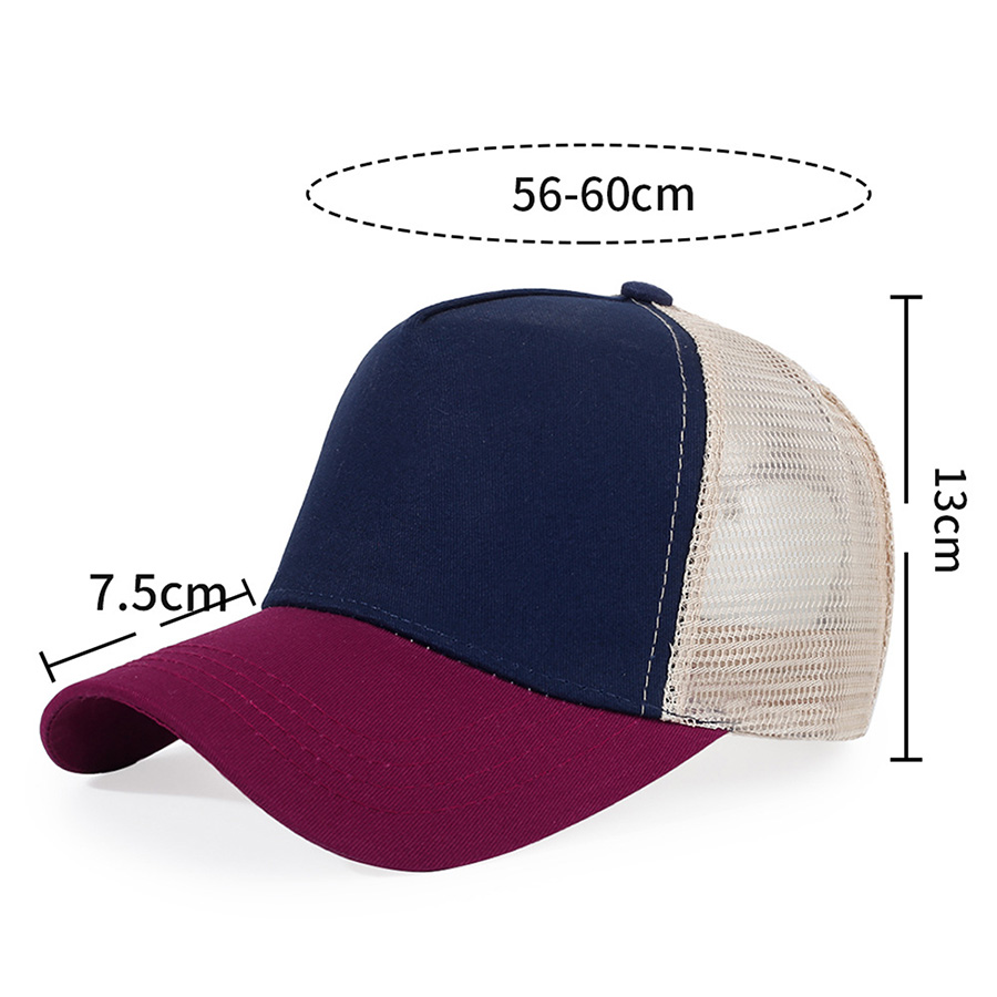 Stock Multi-Tone Cotton 5-Panel Trucker Cap 8